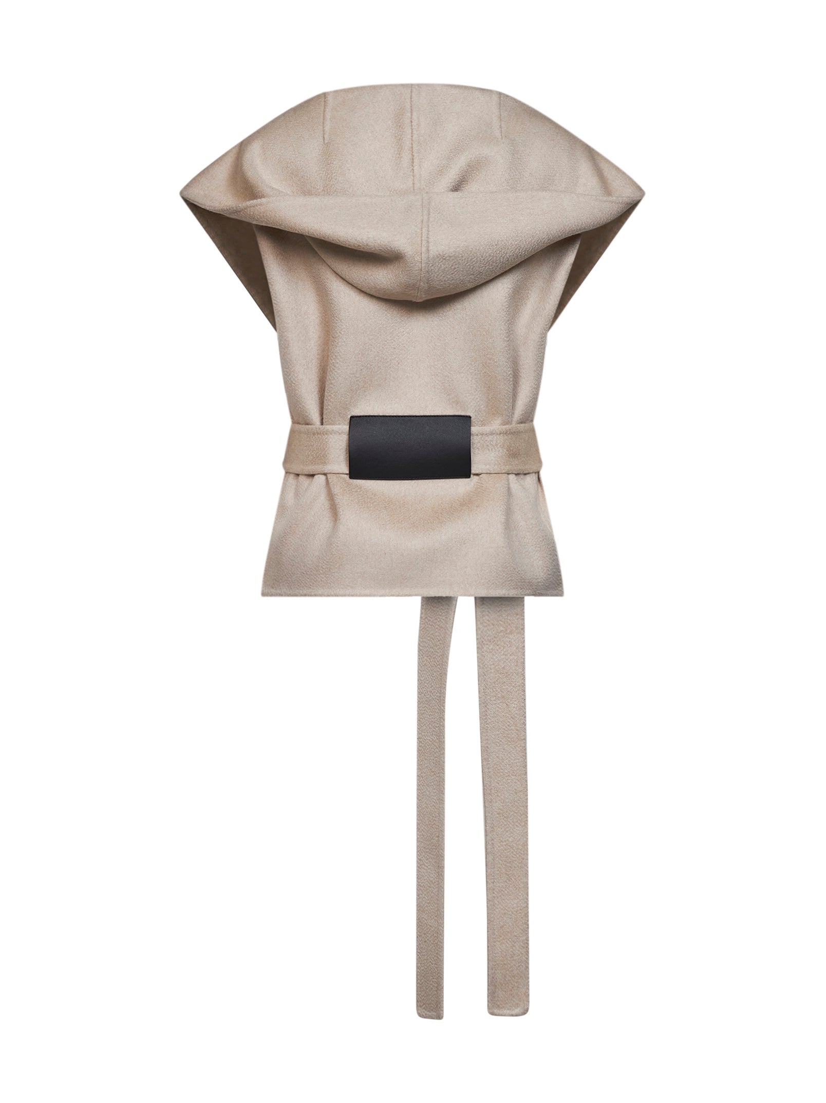 Alaïa Women Beige Double-Face Cashmere Hooded And Belted Jacket ALAIA