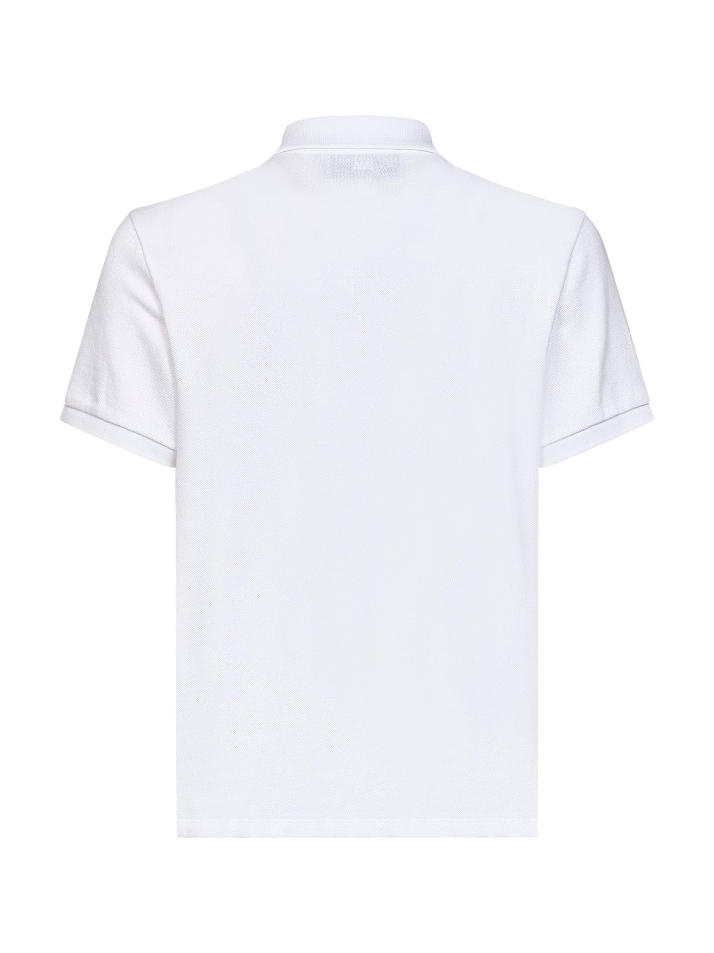 Ami Paris Men White Cotton Piqué Ami De Cœur Polo Shirt AMI PARIS