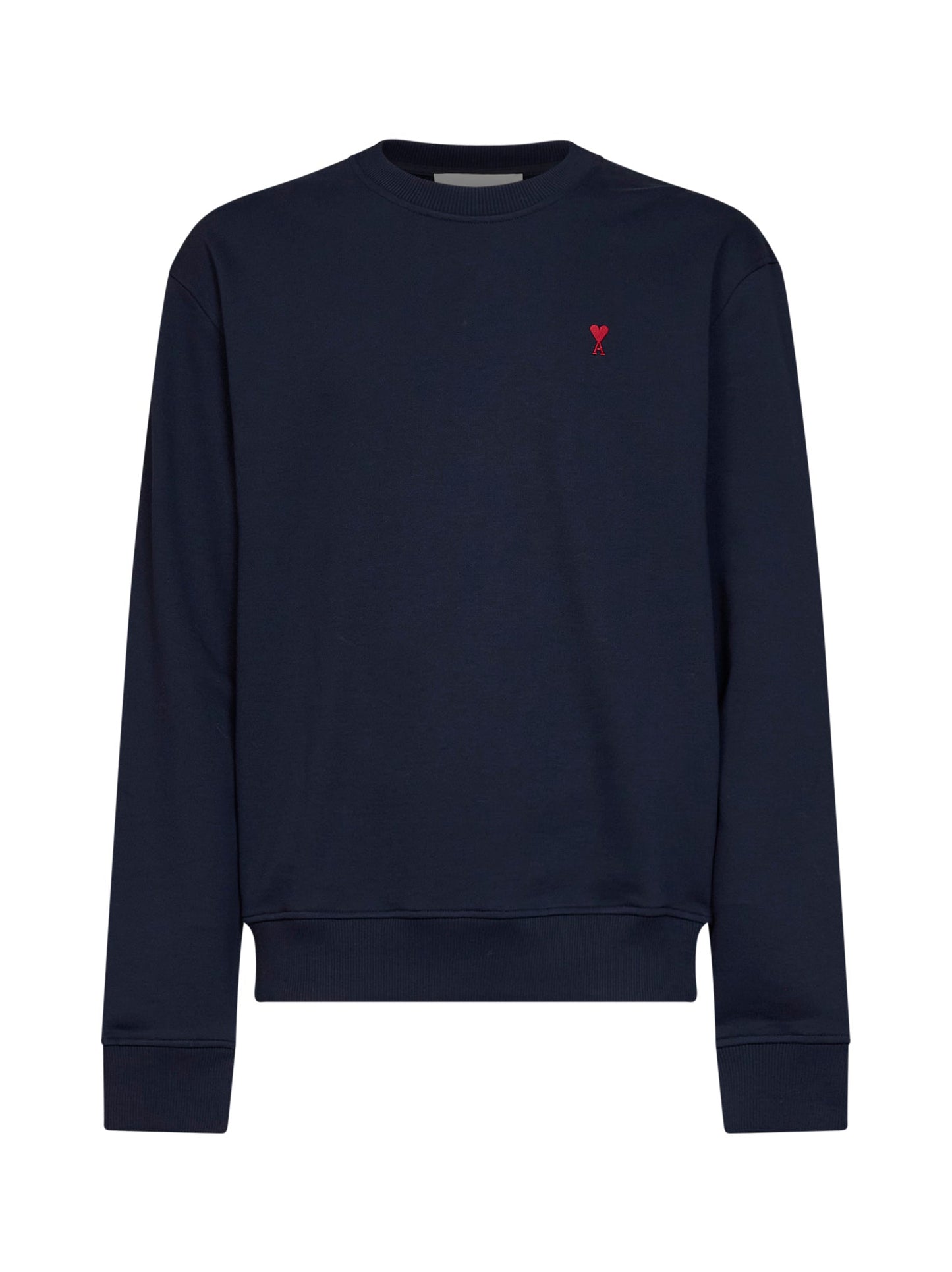 Ami Paris Men Midnight Blue Cotton Ami De Cœur Sweatshirt AMI PARIS