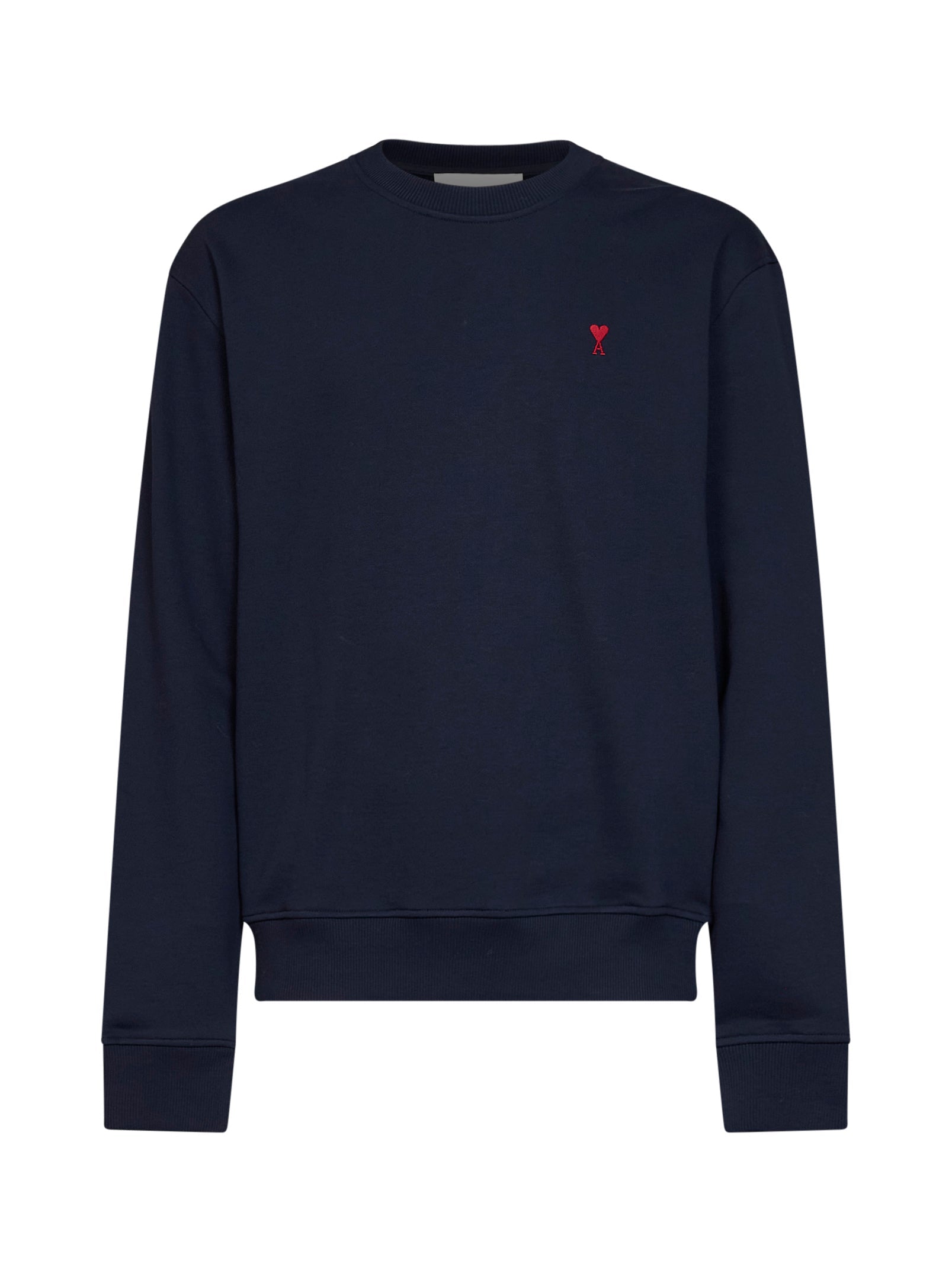 Ami Paris Men Midnight Blue Cotton Ami De Cœur Sweatshirt AMI PARIS