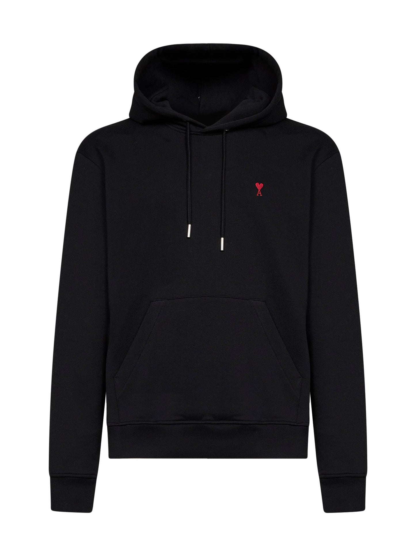 Ami Paris Men Black Cotton Ami De Cœur Hoodie AMI PARIS