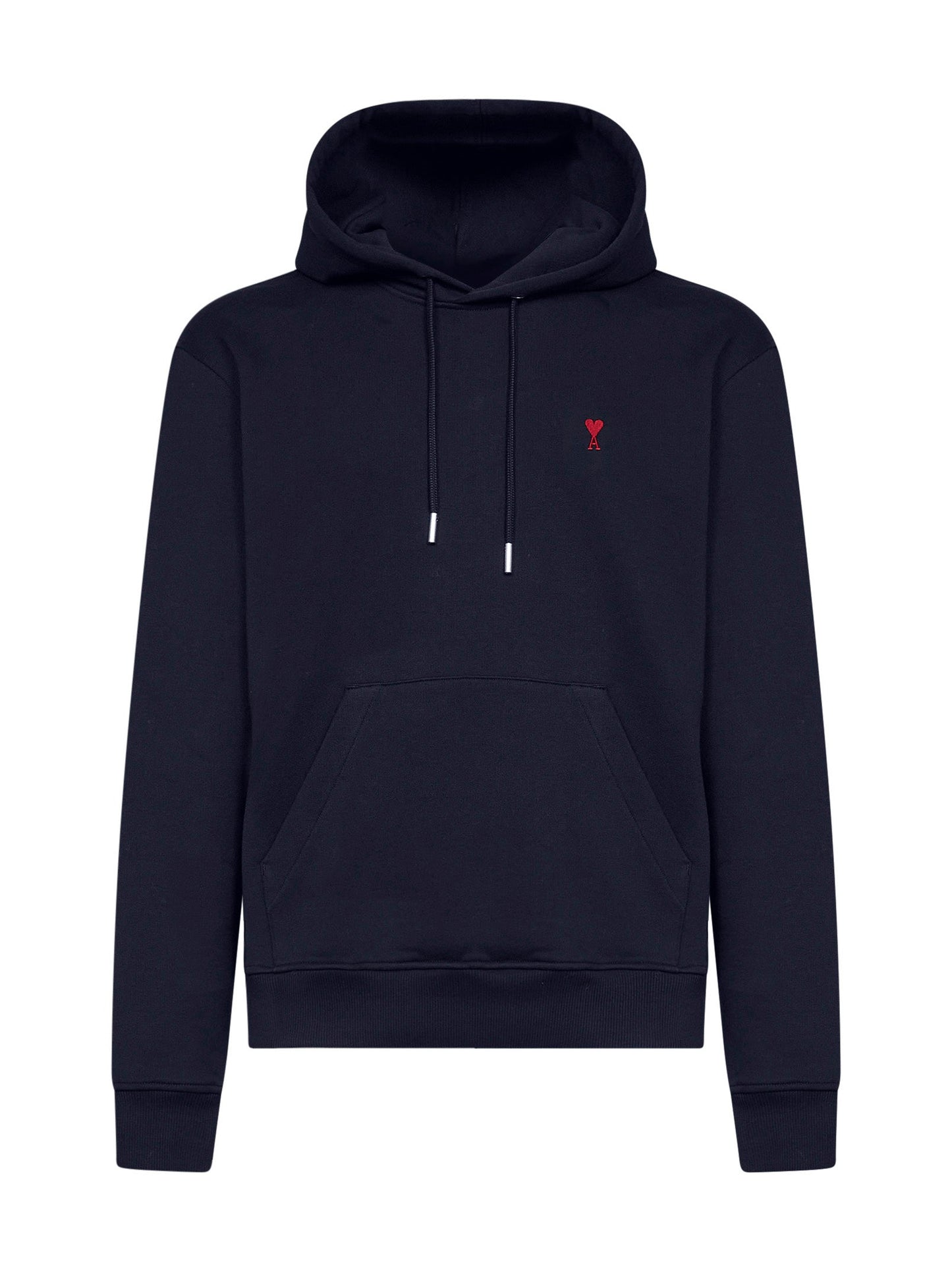 Ami Paris Men Midnight Blue Cotton Ami De Cœur Hoodie AMI PARIS