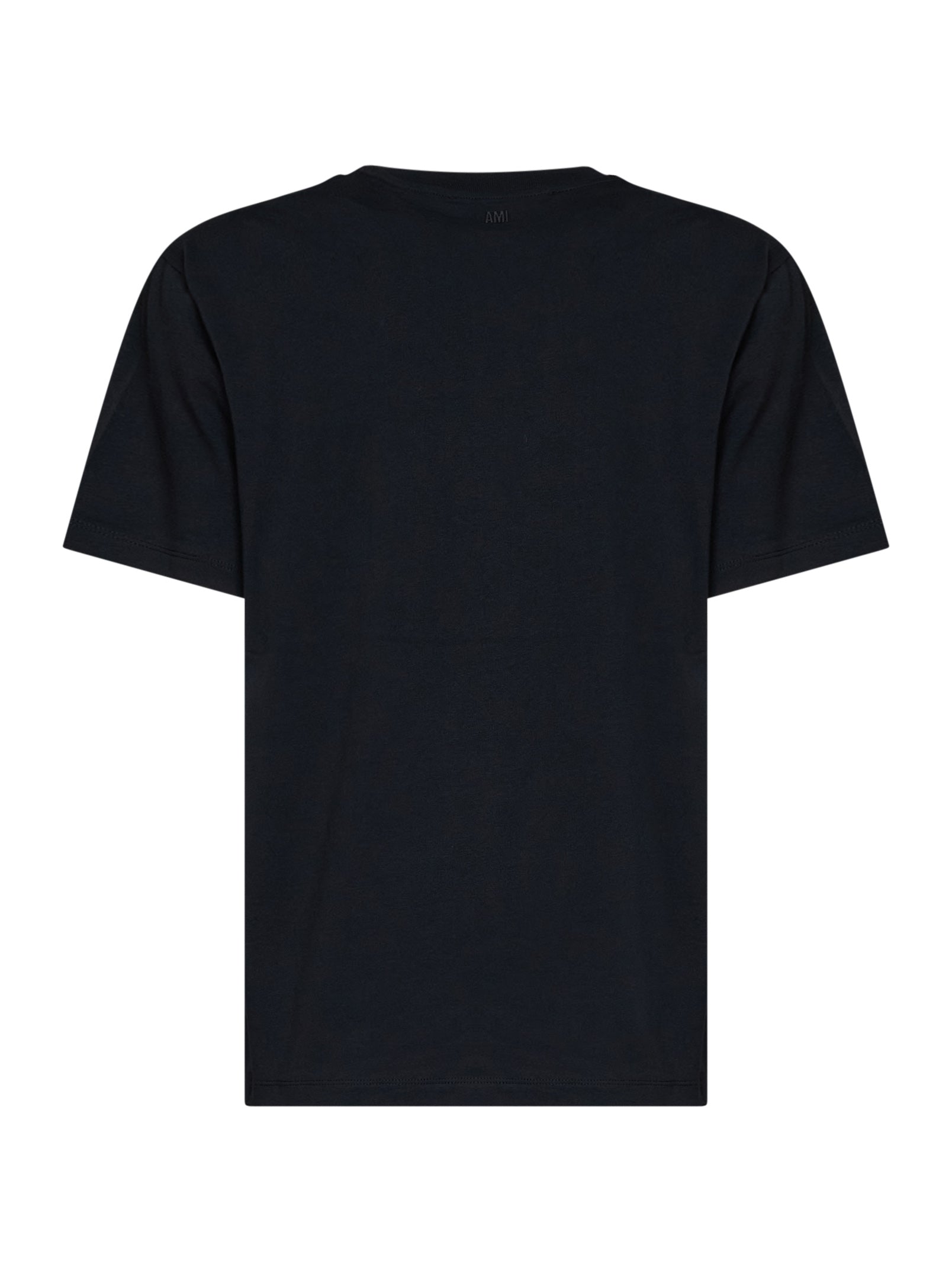 Ami Paris Women Black Cotton Jersey Ami De Cœur T-Shirt AMI PARIS