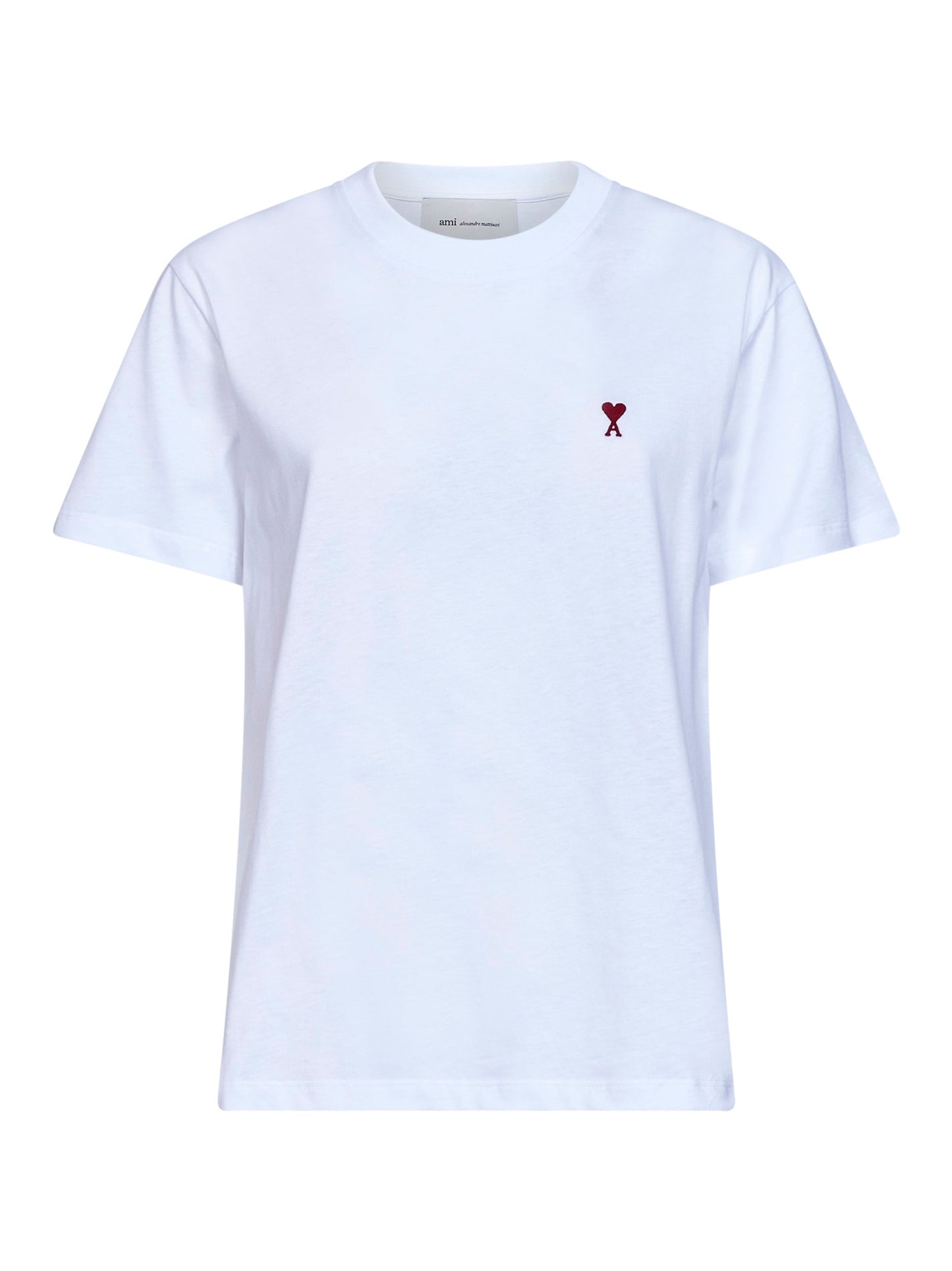 Ami Paris Women White Cotton Jersey Ami De Cœur T-Shirt AMI PARIS