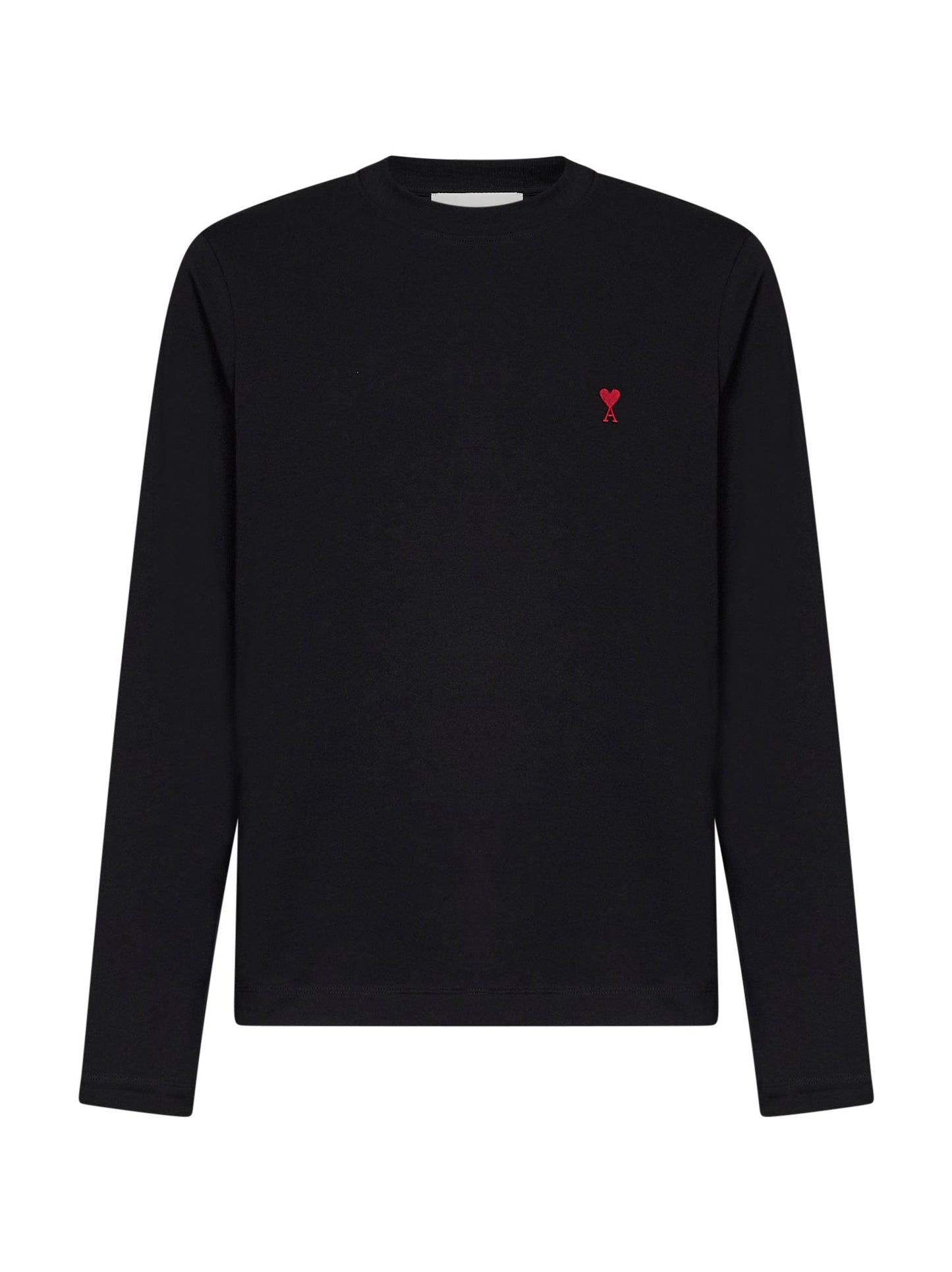 Ami Paris Men Black Cotton Ami De Cœur Long-Sleeved T-Shirt AMI PARIS