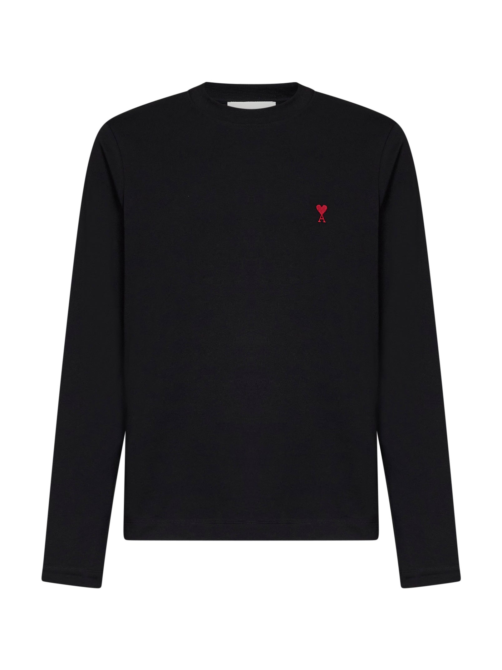 Ami Paris Men Black Cotton Ami De Cœur Long-Sleeved T-Shirt AMI PARIS