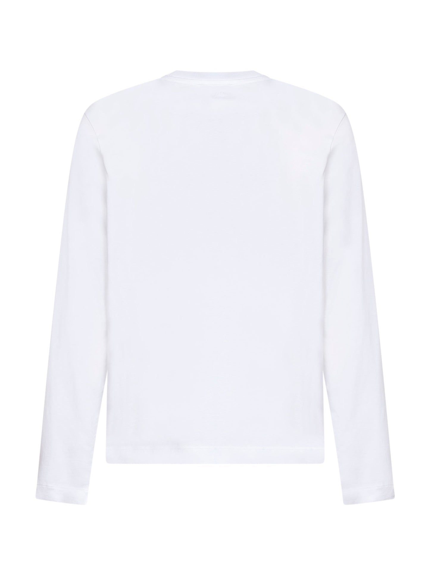Ami Paris Men White Cotton Ami De Cœur Long-Sleeved T-Shirt AMI PARIS