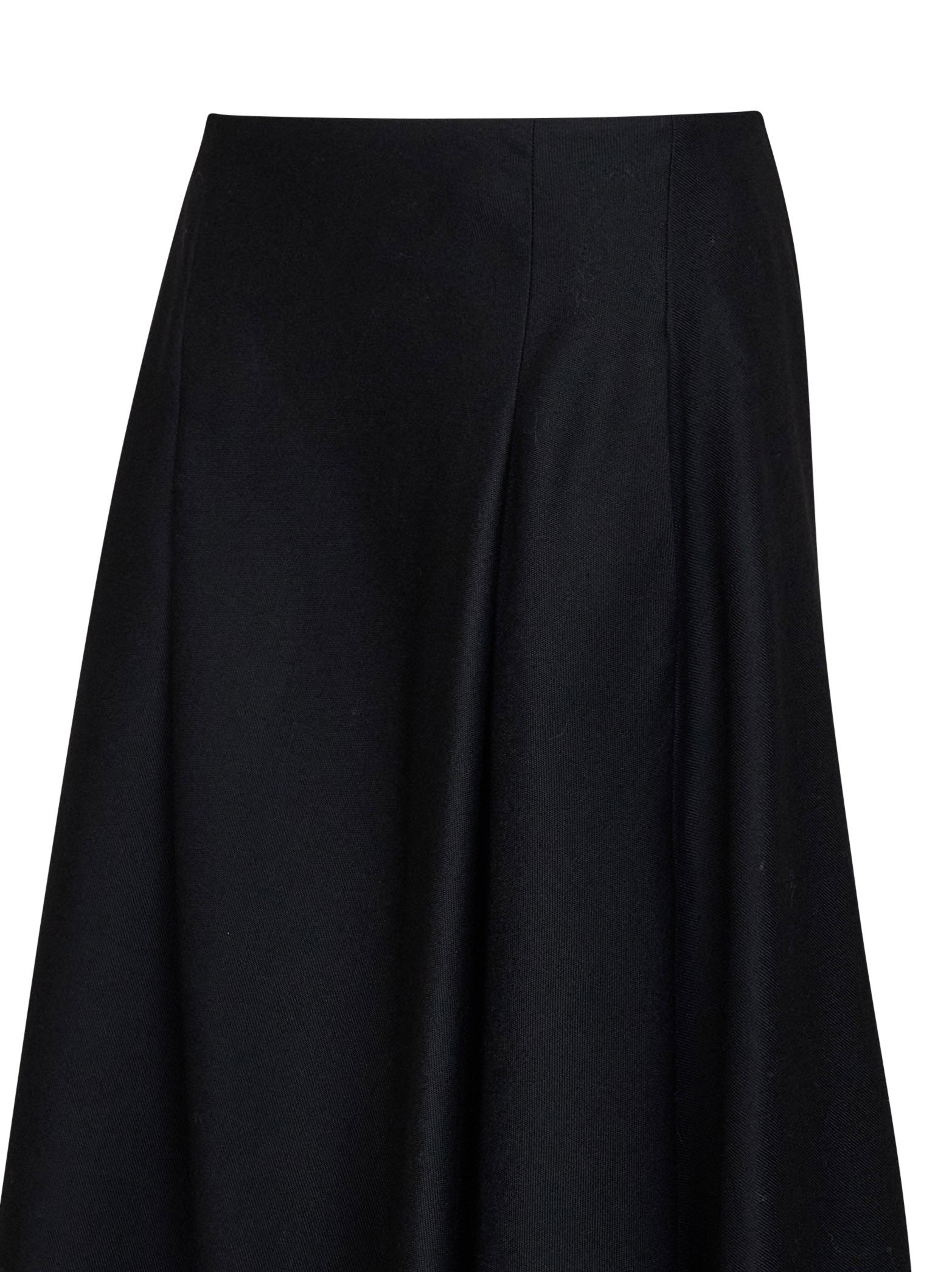 Ami Paris Women Black Wool A-Line Maxi Skirt AMI PARIS