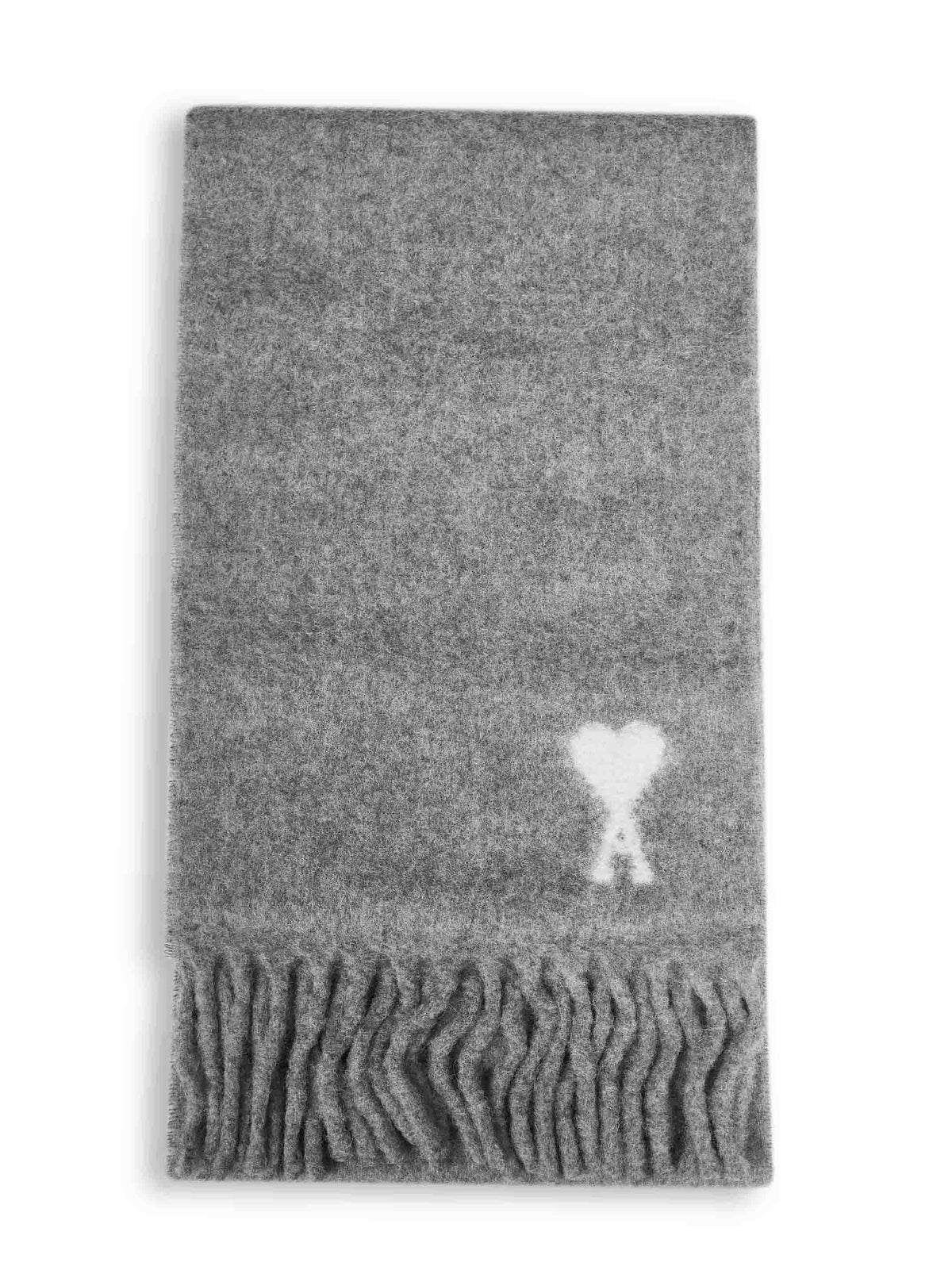Ami Paris Men Grey Ami De Cœur Scarf<Br/> AMI PARIS