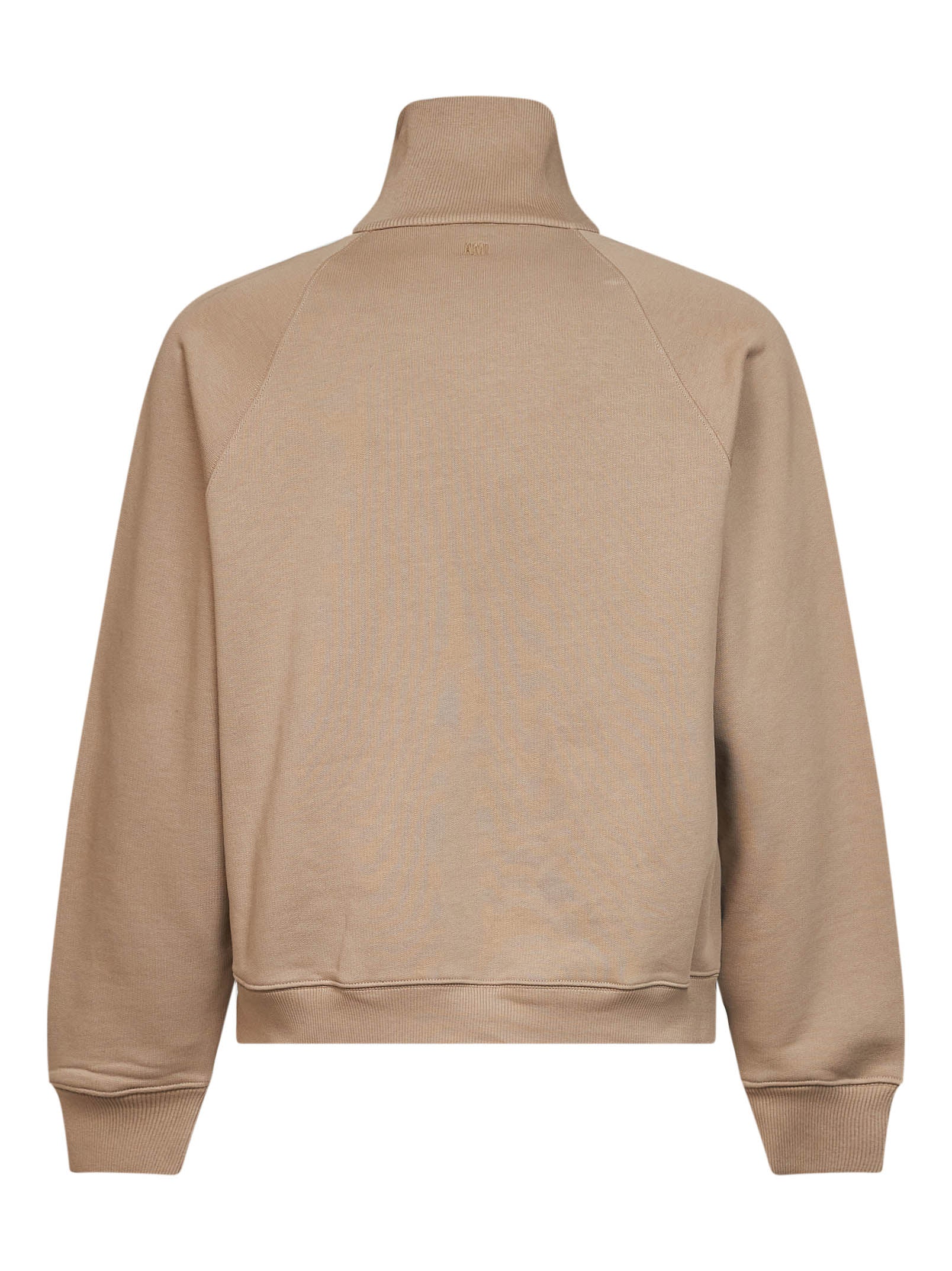 Ami Paris Men Beige Cotton Ami De Cœur Half-Zip Sweatshirt AMI PARIS