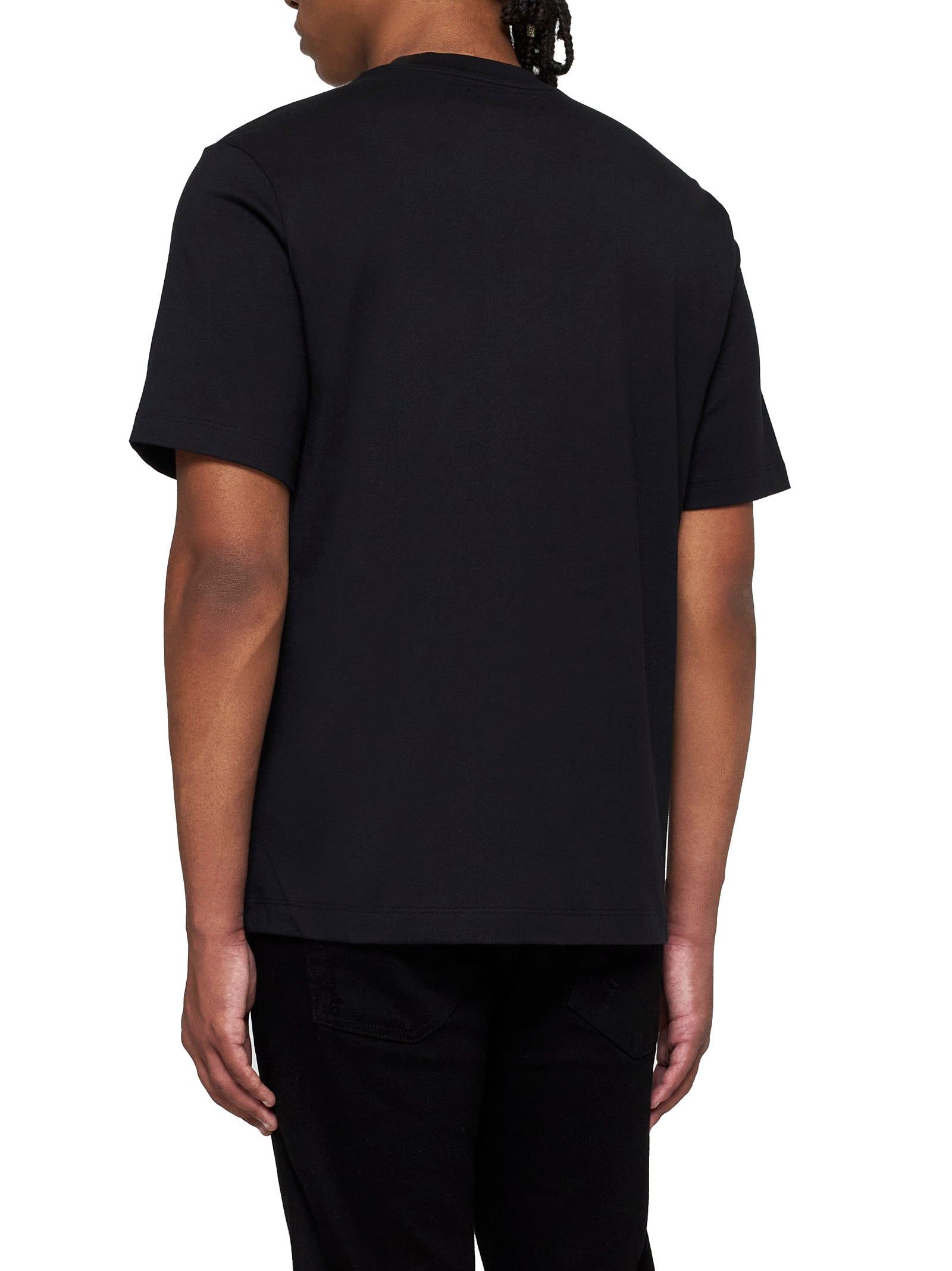Amiri Men Black T-Shirt With Logo Lettering Print In Cotton AMIRI