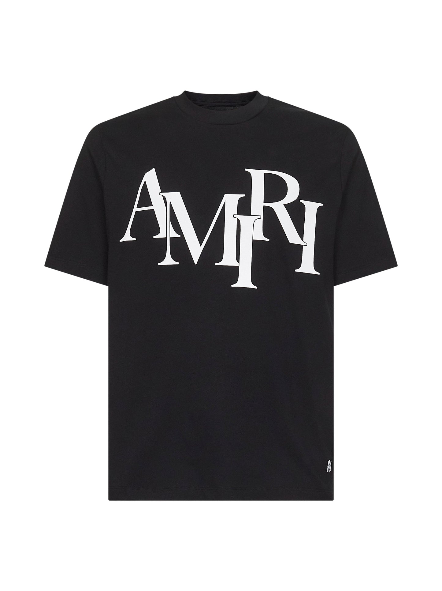 Amiri Men Black Amiri Staggered Logo T-Shirt AMIRI
