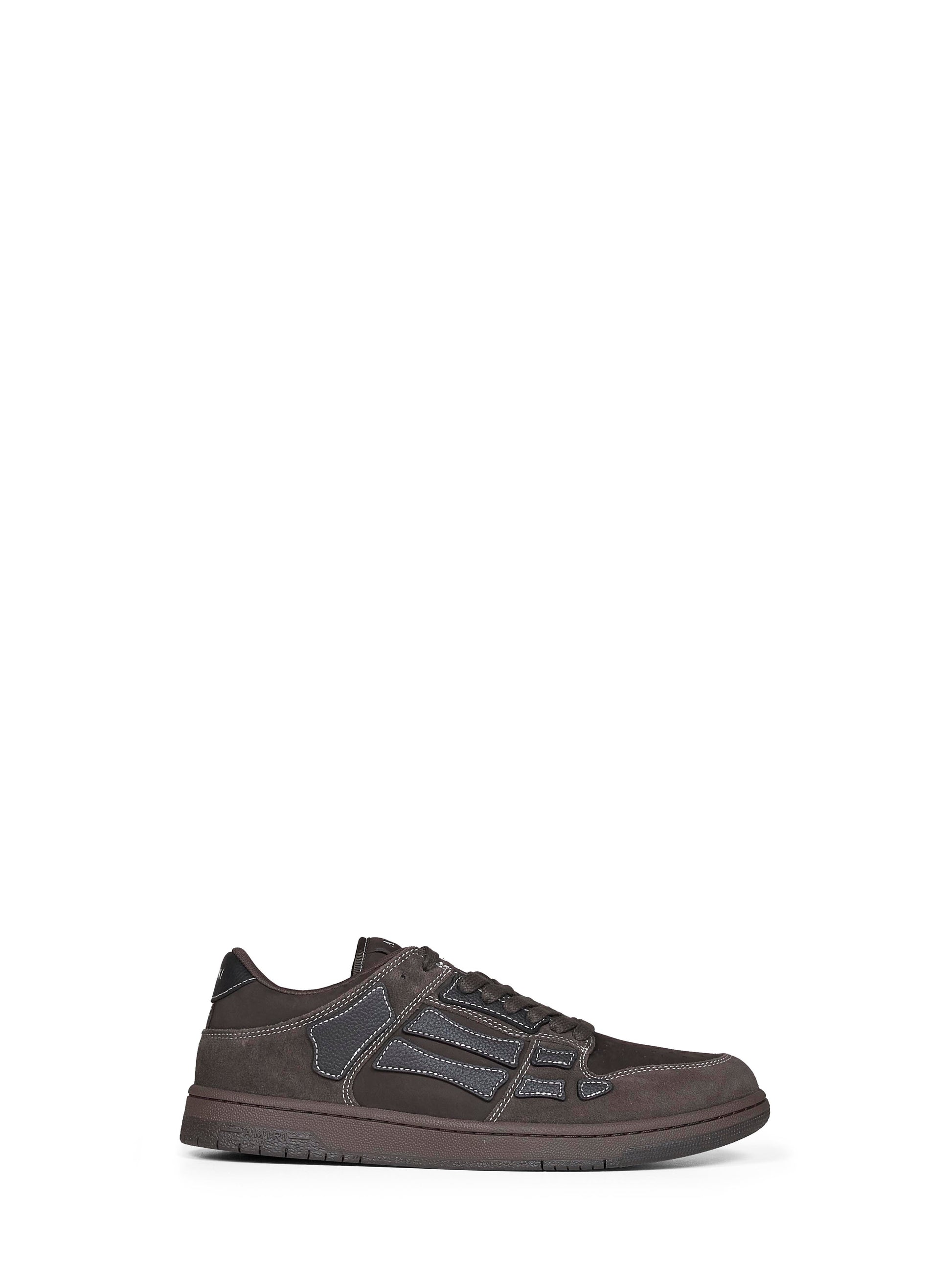 Amiri Men Brown Suede Skel Top Low Sneakers AMIRI
