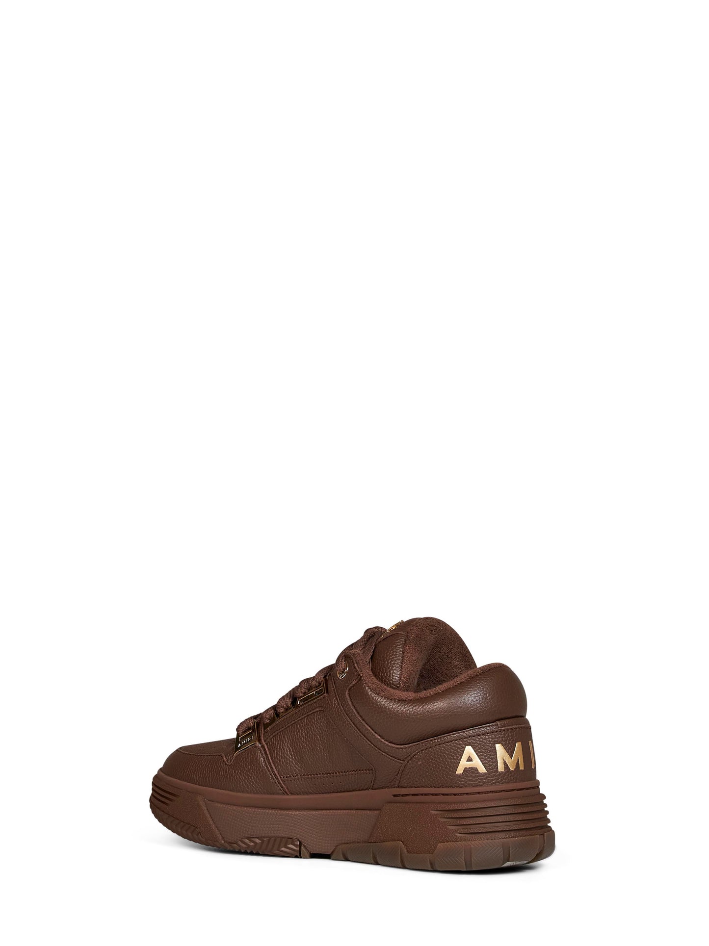 Amiri Men Brown Leather Chrome Ma-1 Sneakers AMIRI