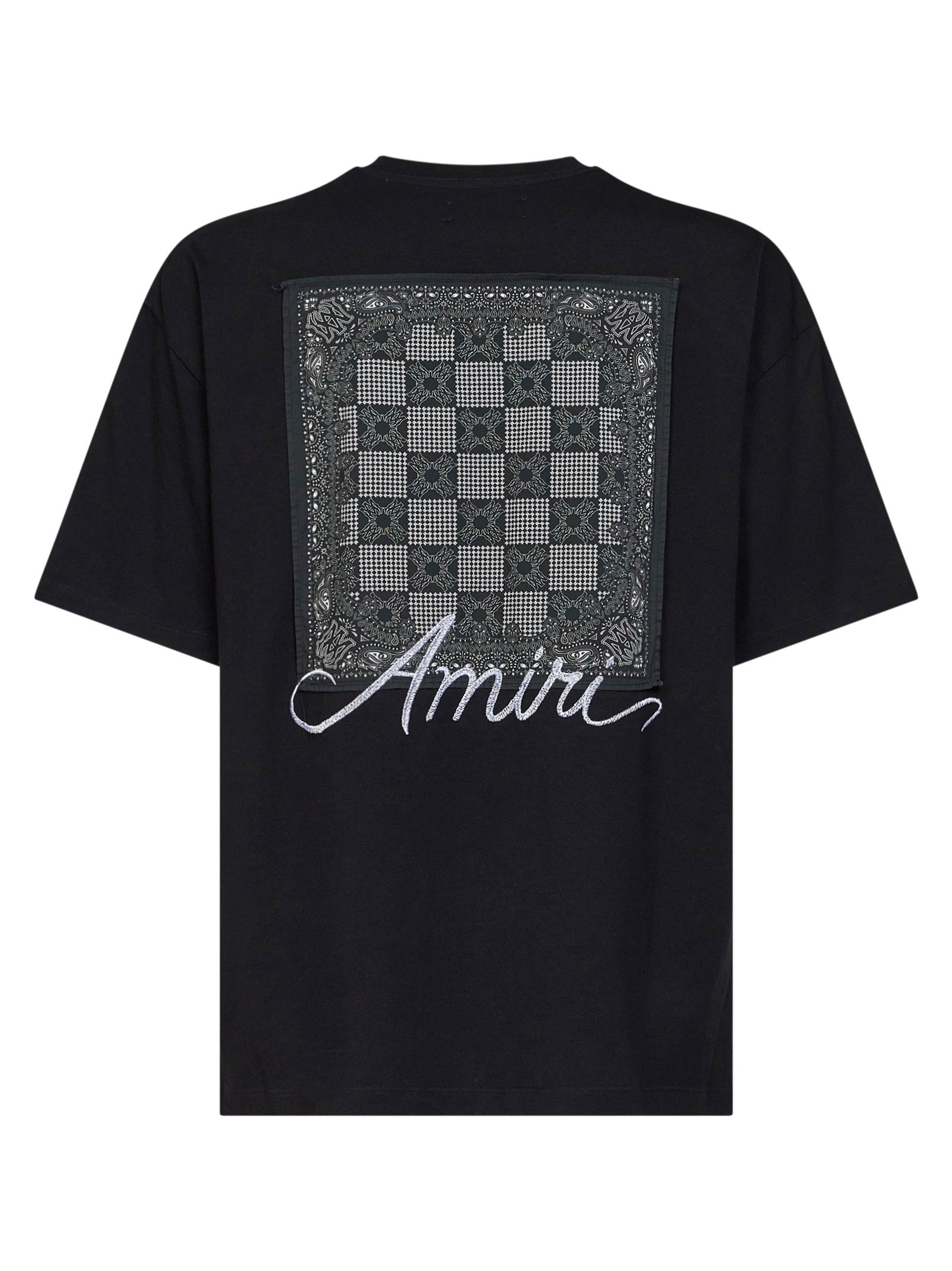 Amiri Men Black Jersey Ma Quad Checkerboard T-Shirt AMIRI