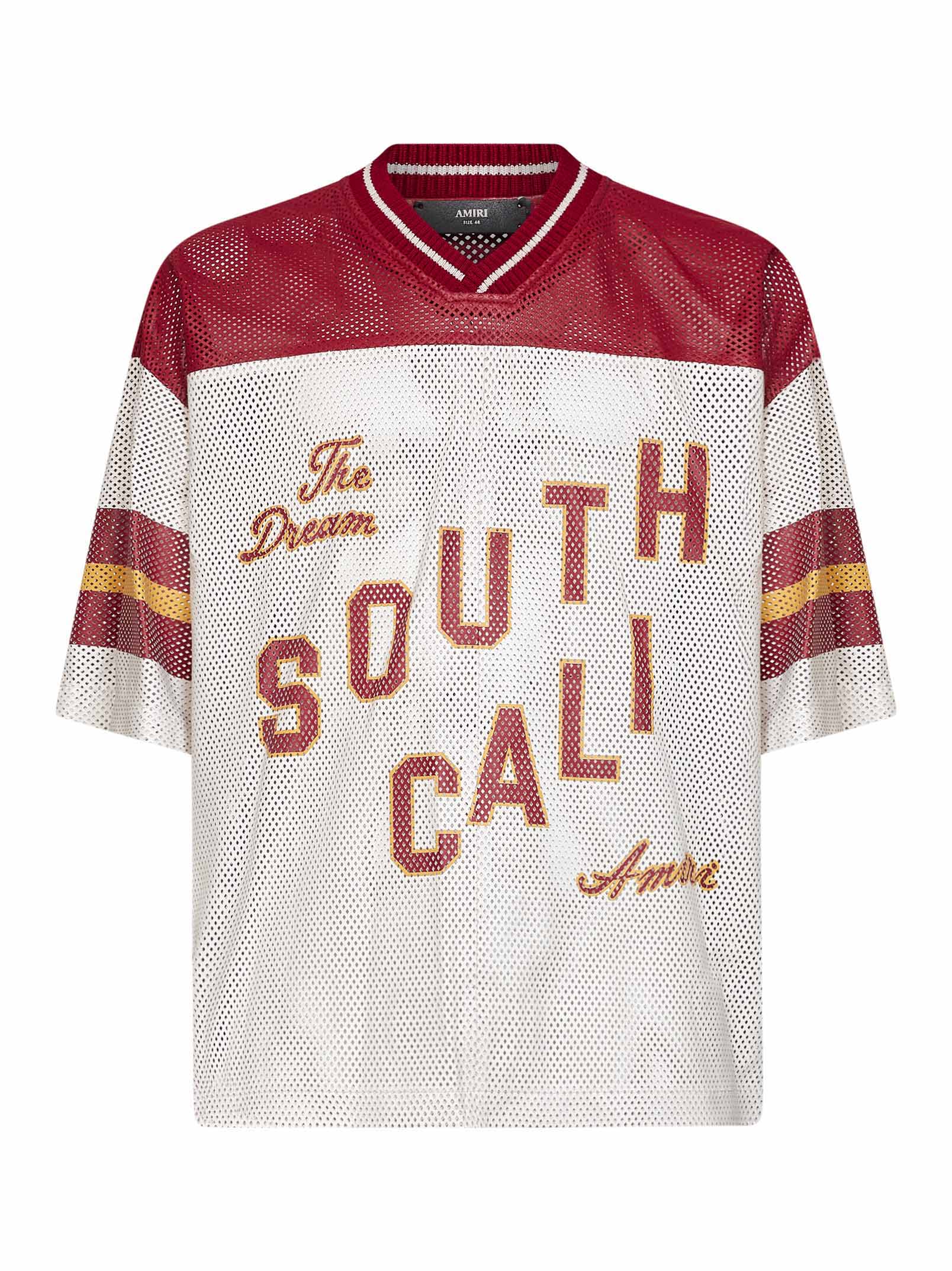 Amiri Men Ivory South Cali Openwork Leather Jersey AMIRI
