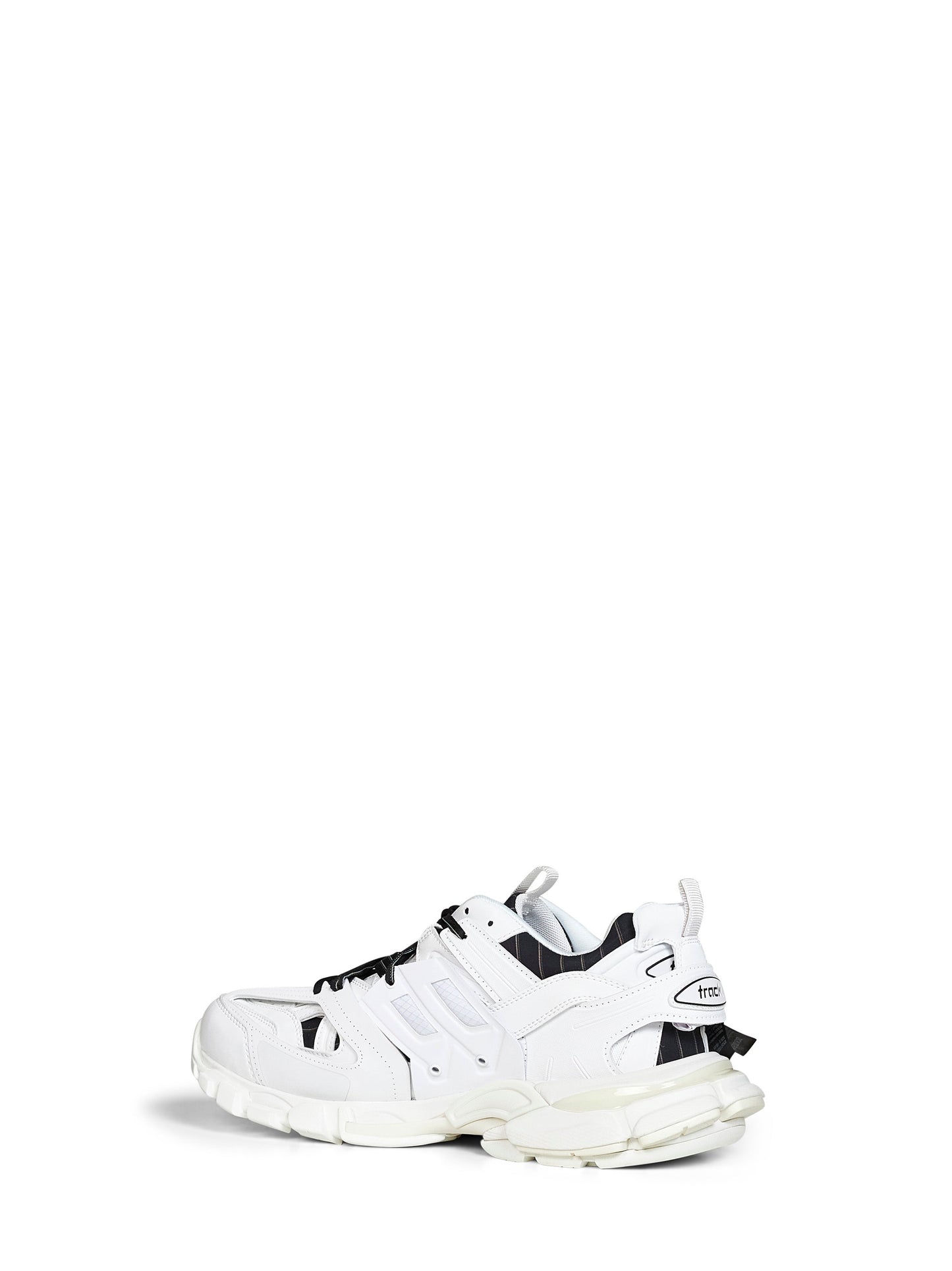 Balenciaga Men Black And White Polyurethane And Cotton Track Shirt Sneakers BALENCIAGA