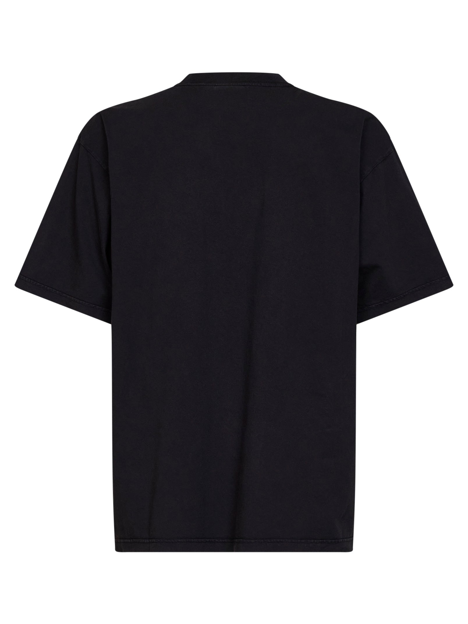 Balenciaga Men Washed Black The Address Medium Fit T-Shirt BALENCIAGA
