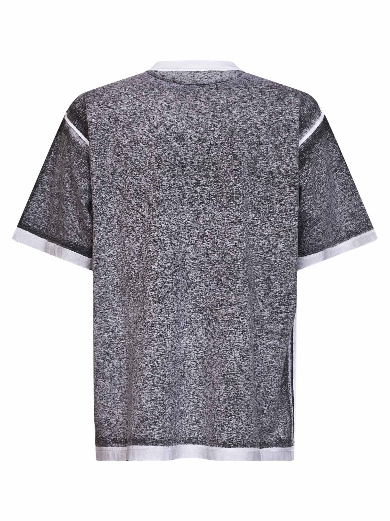 Balenciaga Men Black Heathered-Effect Jersey Regular Fit T-Shirt BALENCIAGA