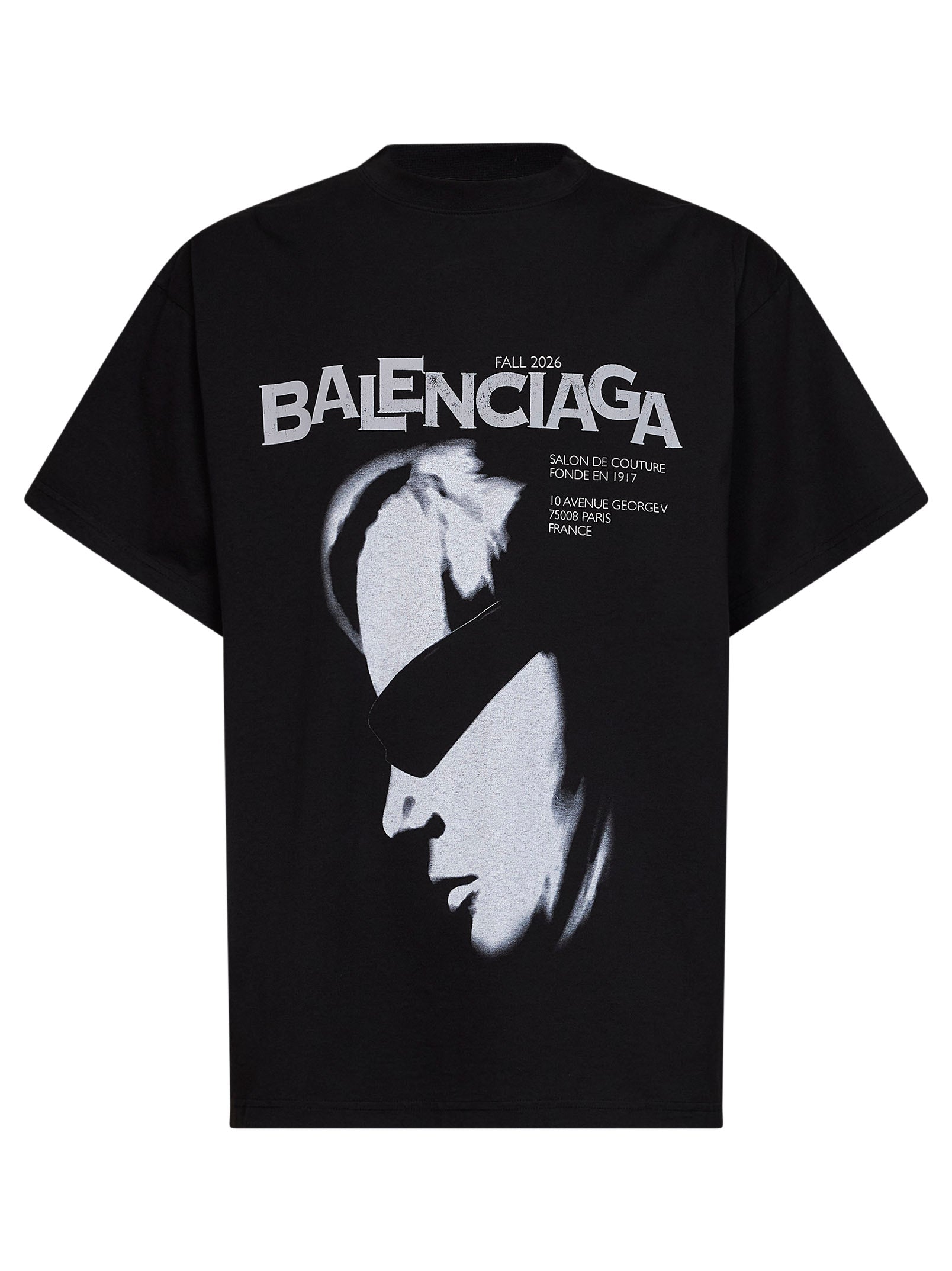 Balenciaga Men Black Lady In Shades Oversize T-Shirt BALENCIAGA