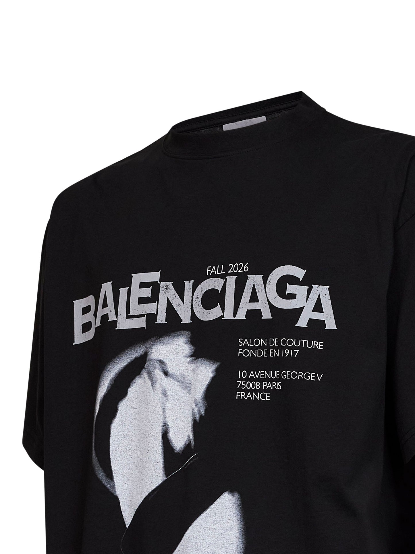 Balenciaga Men Black Lady In Shades Oversize T-Shirt BALENCIAGA