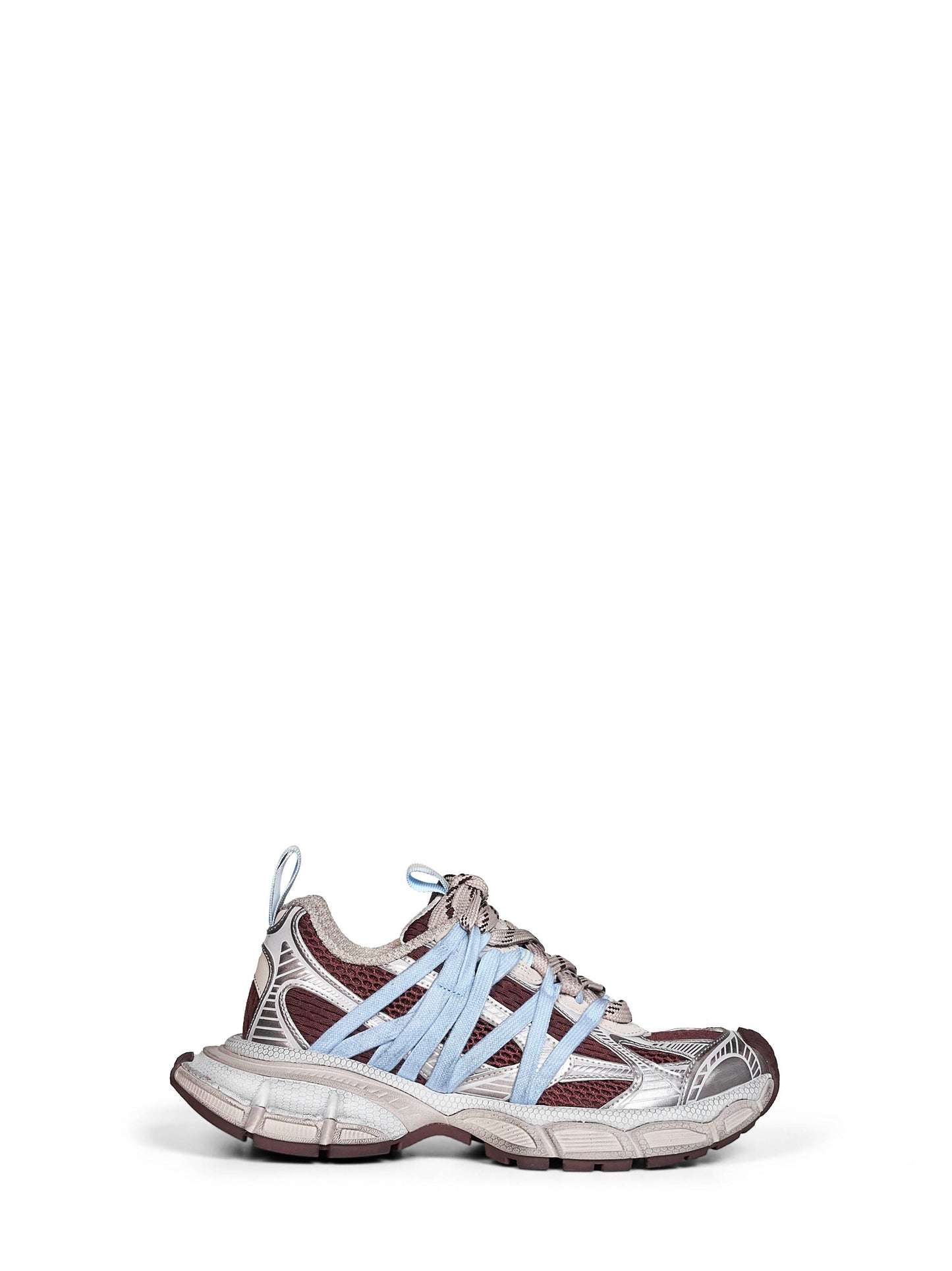Balenciaga Women Brown And Beige And Blue 3Xl Interlace Sneakers BALENCIAGA