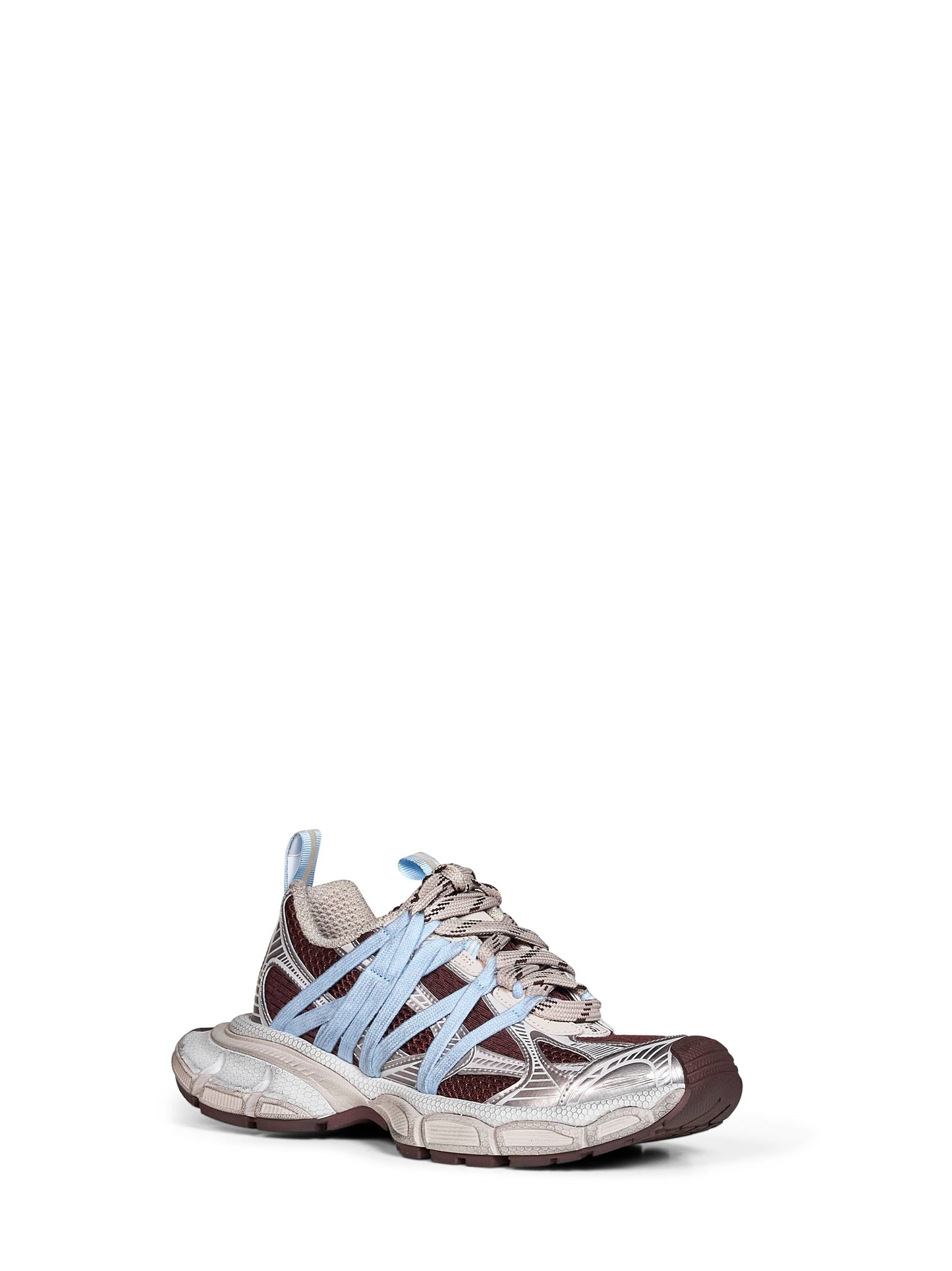 Balenciaga Women Brown And Beige And Blue 3Xl Interlace Sneakers BALENCIAGA