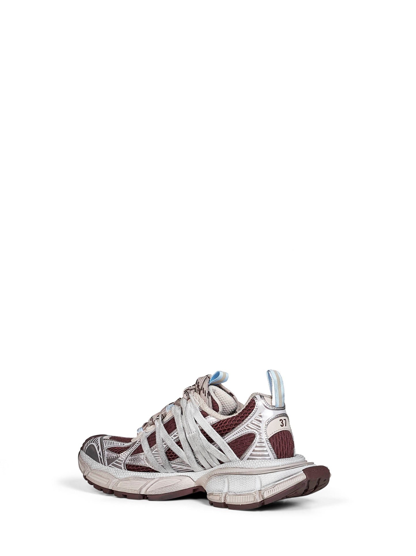Balenciaga Women Brown And Beige And Blue 3Xl Interlace Sneakers BALENCIAGA