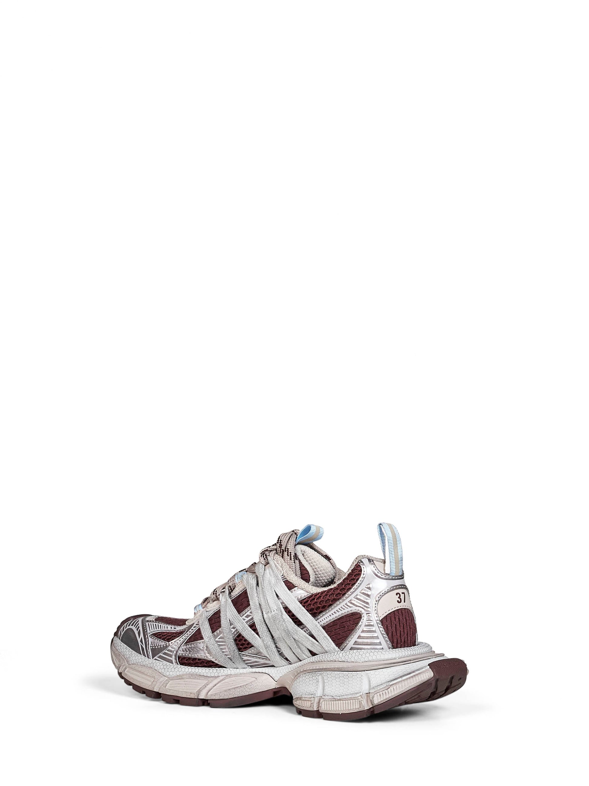 Balenciaga Women Brown And Beige And Blue 3Xl Interlace Sneakers BALENCIAGA