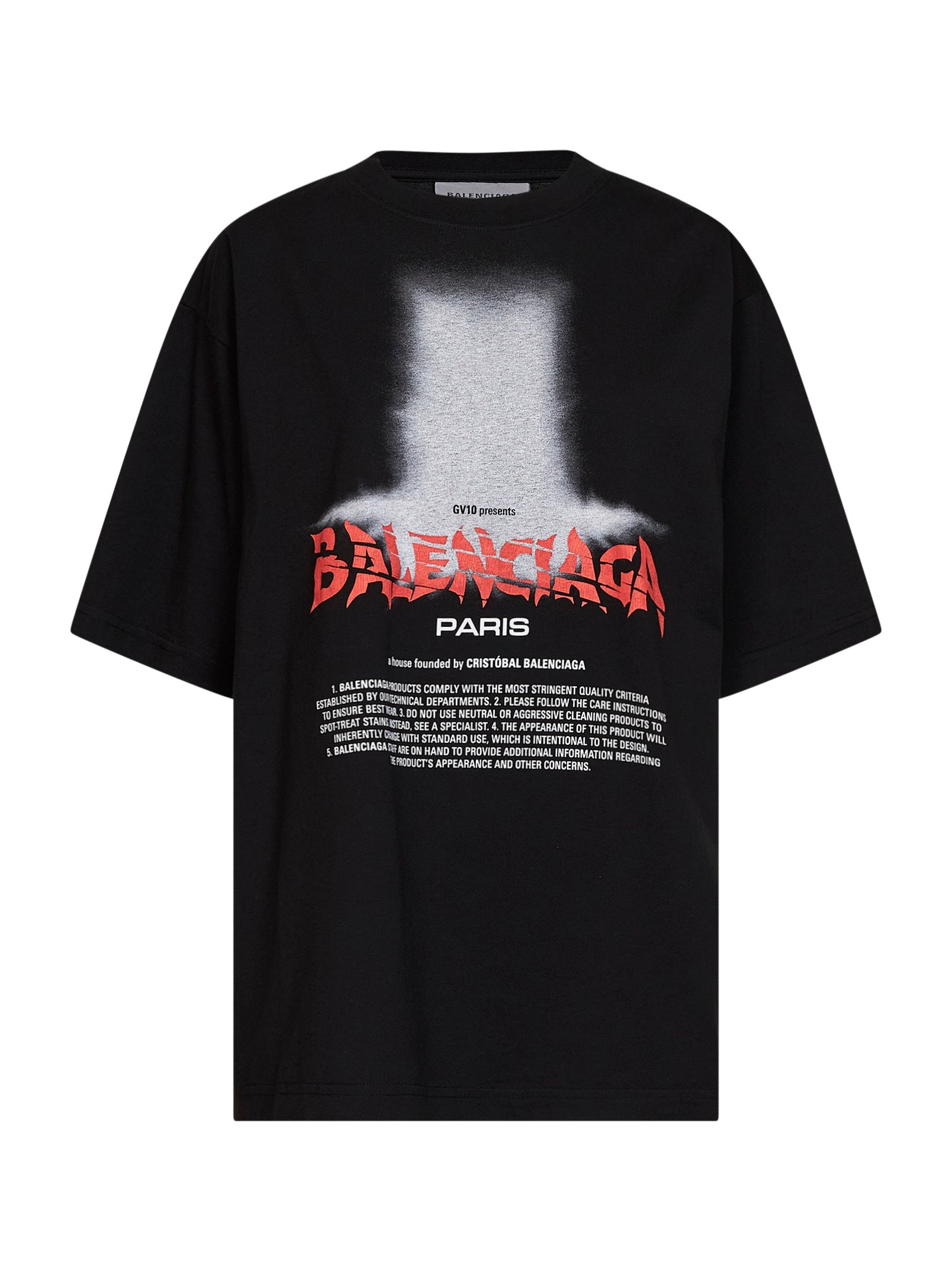 Balenciaga Women Black The Door Oversize T-Shirt <Br/> BALENCIAGA