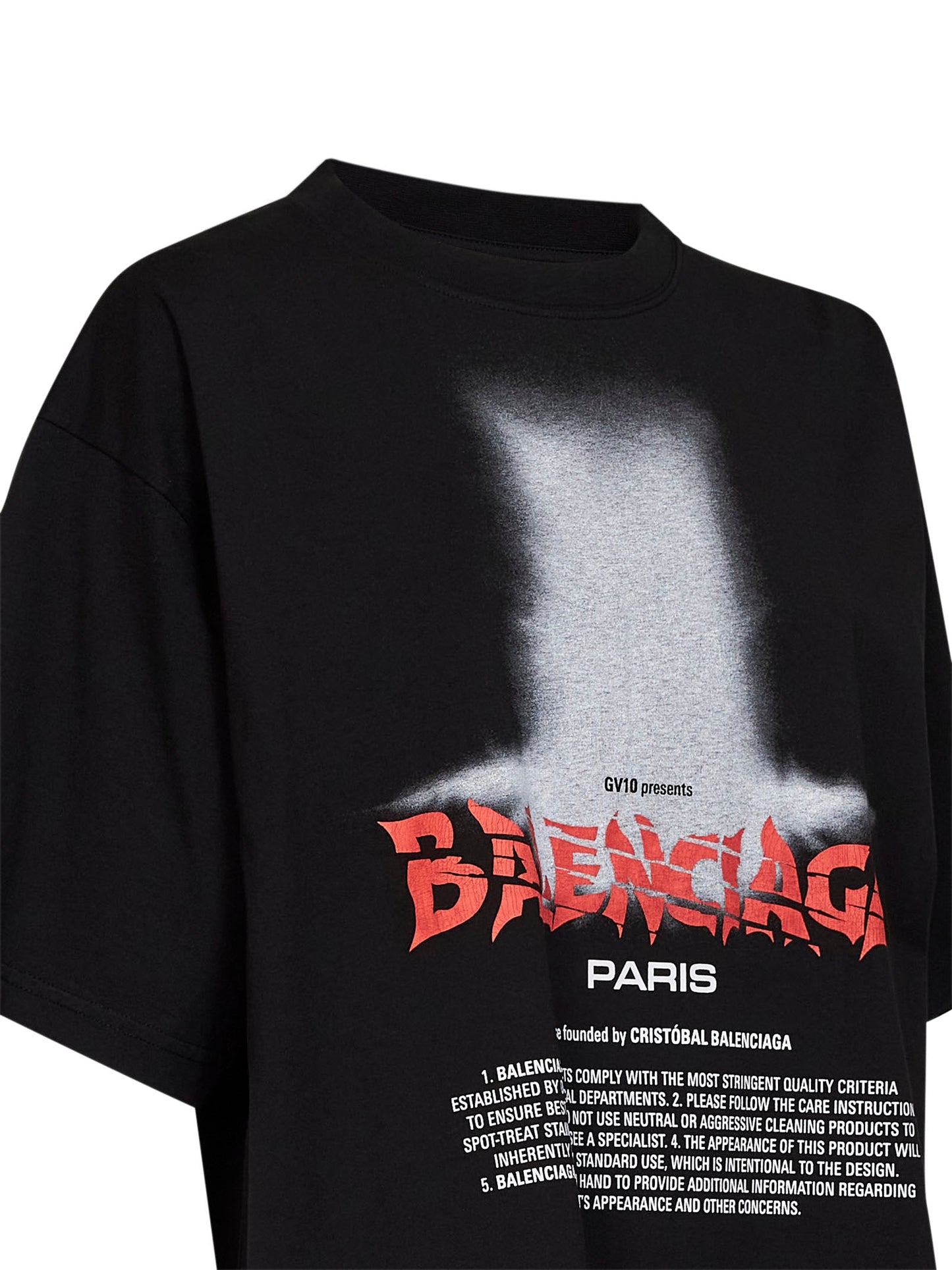 Balenciaga Women Black The Door Oversize T-Shirt <Br/> BALENCIAGA