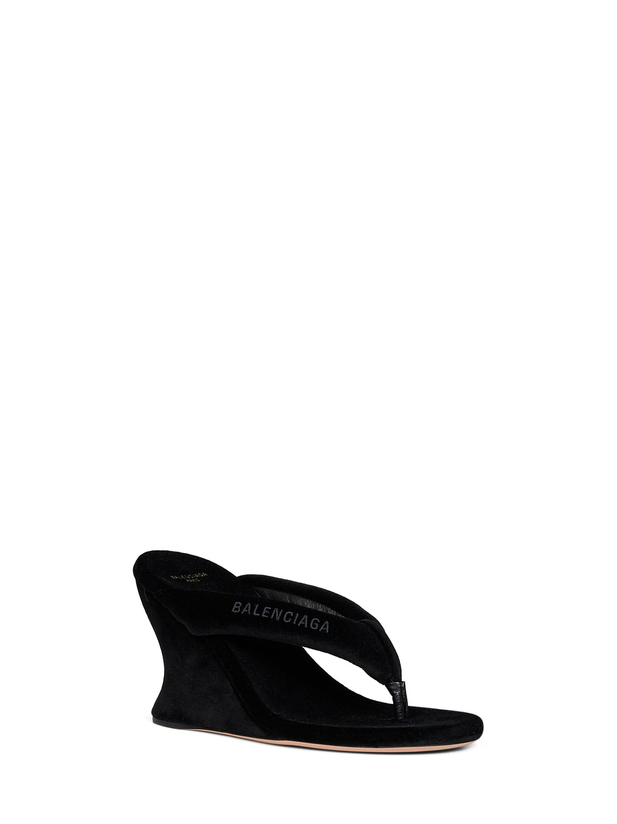 Balenciaga Women Black Gaeta 90Mm Wedge Thong Sandals BALENCIAGA