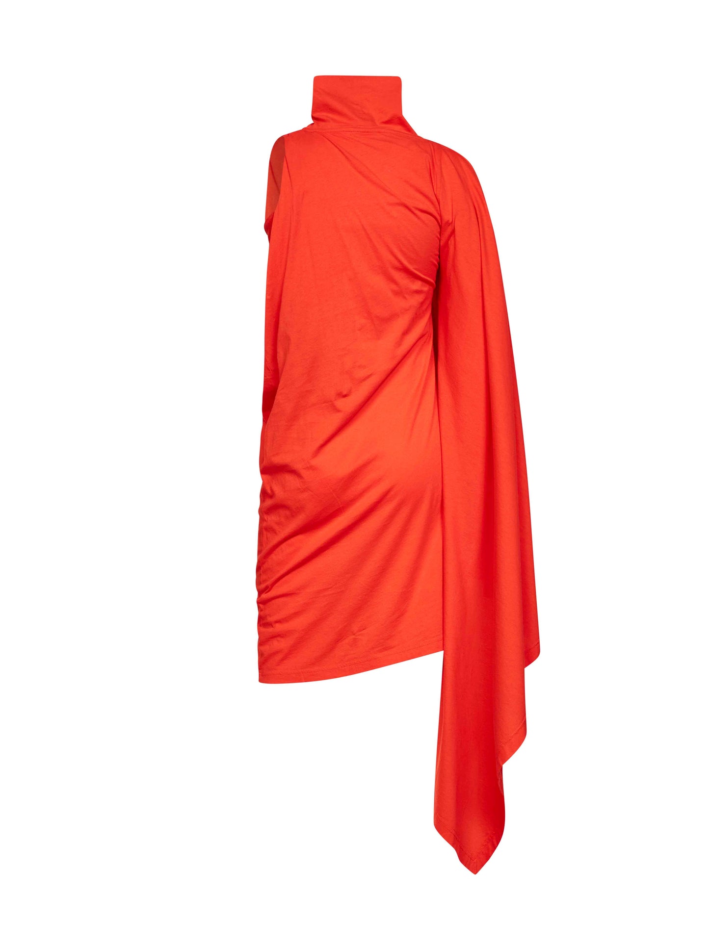 Balenciaga Women Sunset Red Draped Midi Dress BALENCIAGA