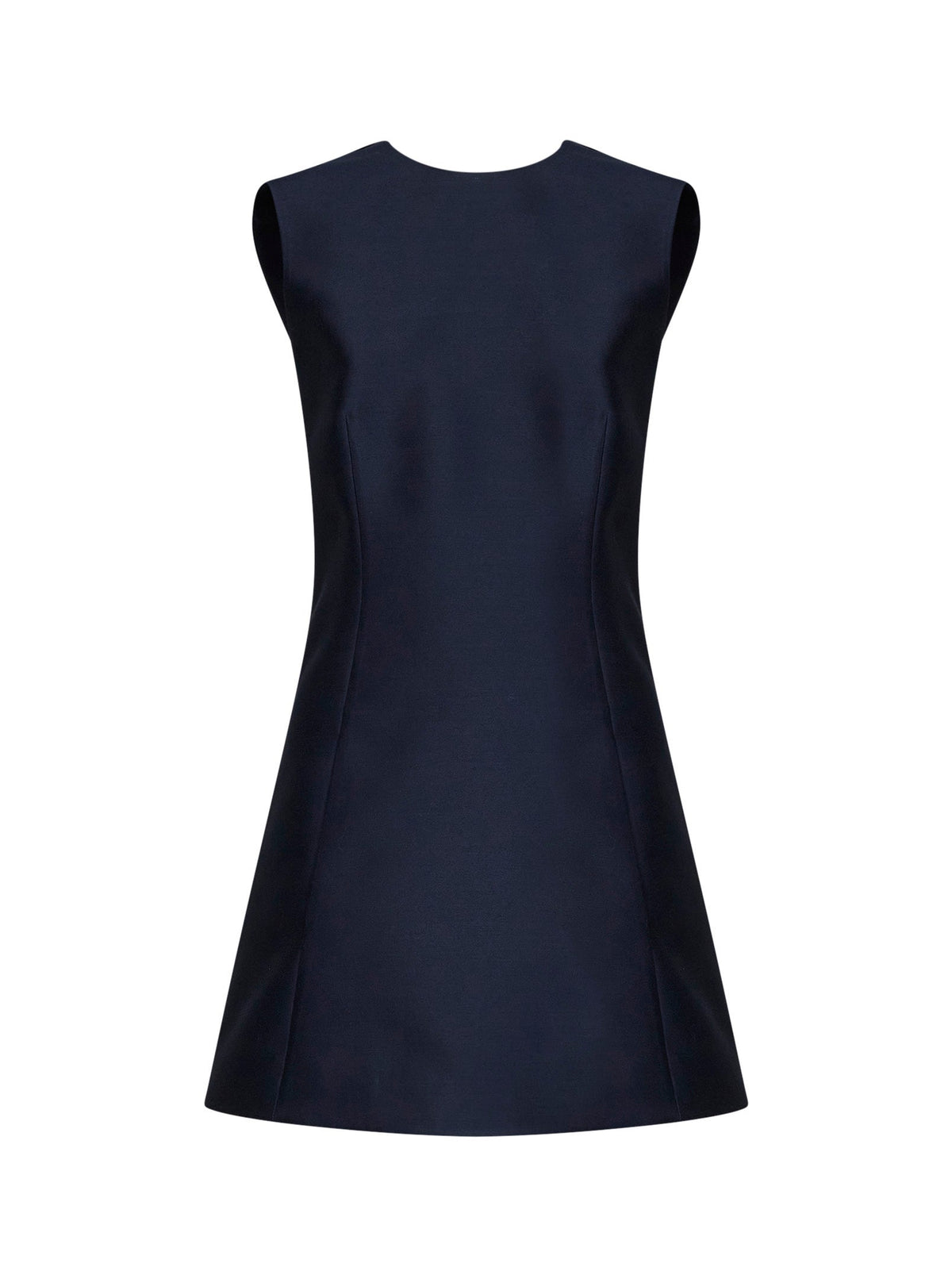 Balenciaga Women Navy Blue Wool And Silk Blazer-Style A-Line Mini Dress BALENCIAGA
