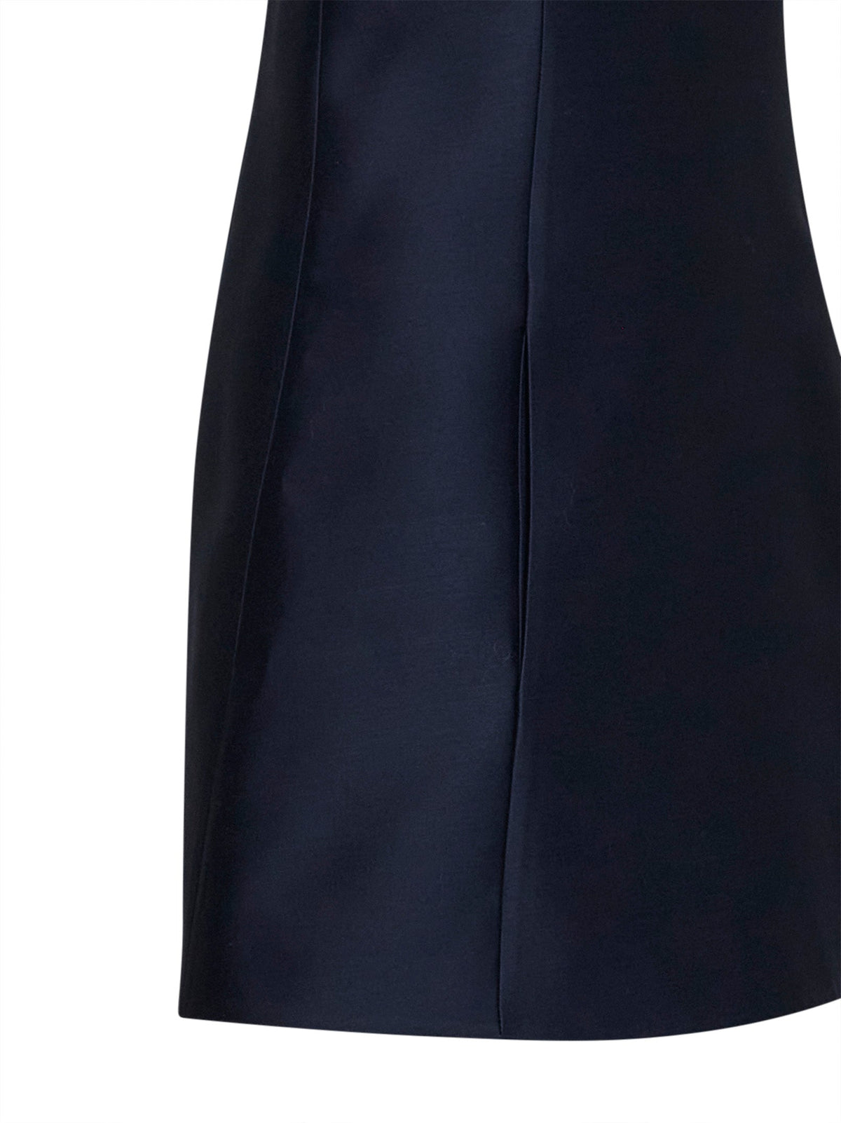 Balenciaga Women Navy Blue Wool And Silk Blazer-Style A-Line Mini Dress BALENCIAGA