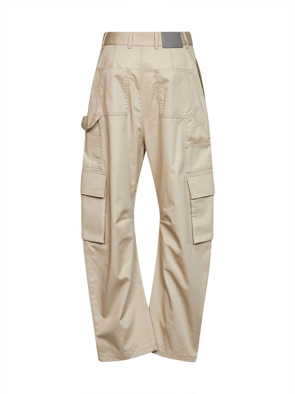 Balenciaga Women Beige Regenerative Cotton Twill Relaxed Cargo Pants BALENCIAGA