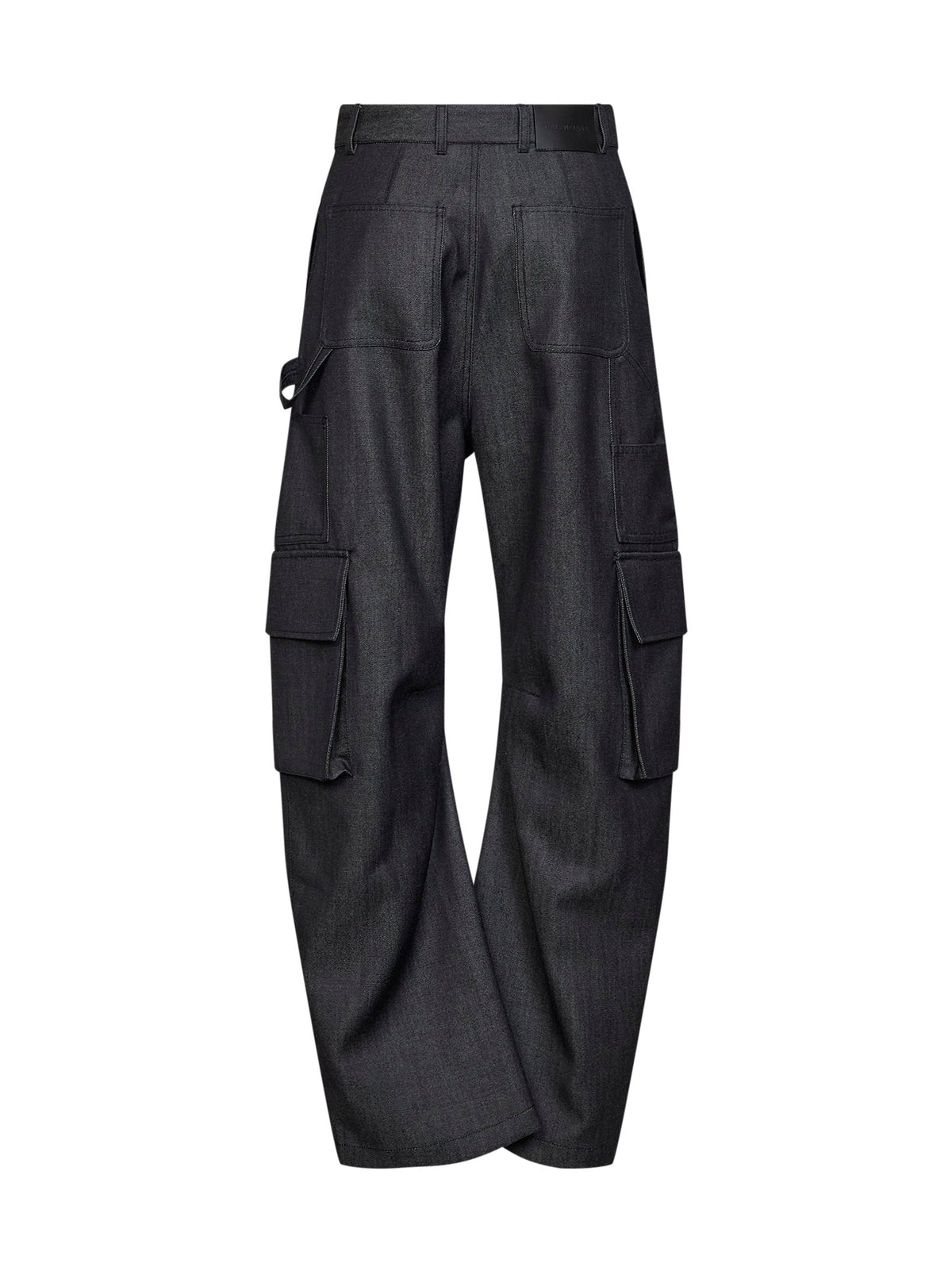Balenciaga Women Dark Navy Twill Relaxed Cargo Pants BALENCIAGA