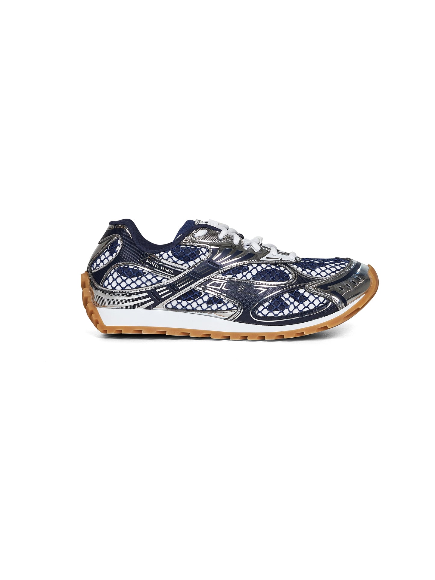 Bottega Veneta Men Blue And Silver Technical Fabric And Mesh Orbit Sneakers BOTTEGA VENETA