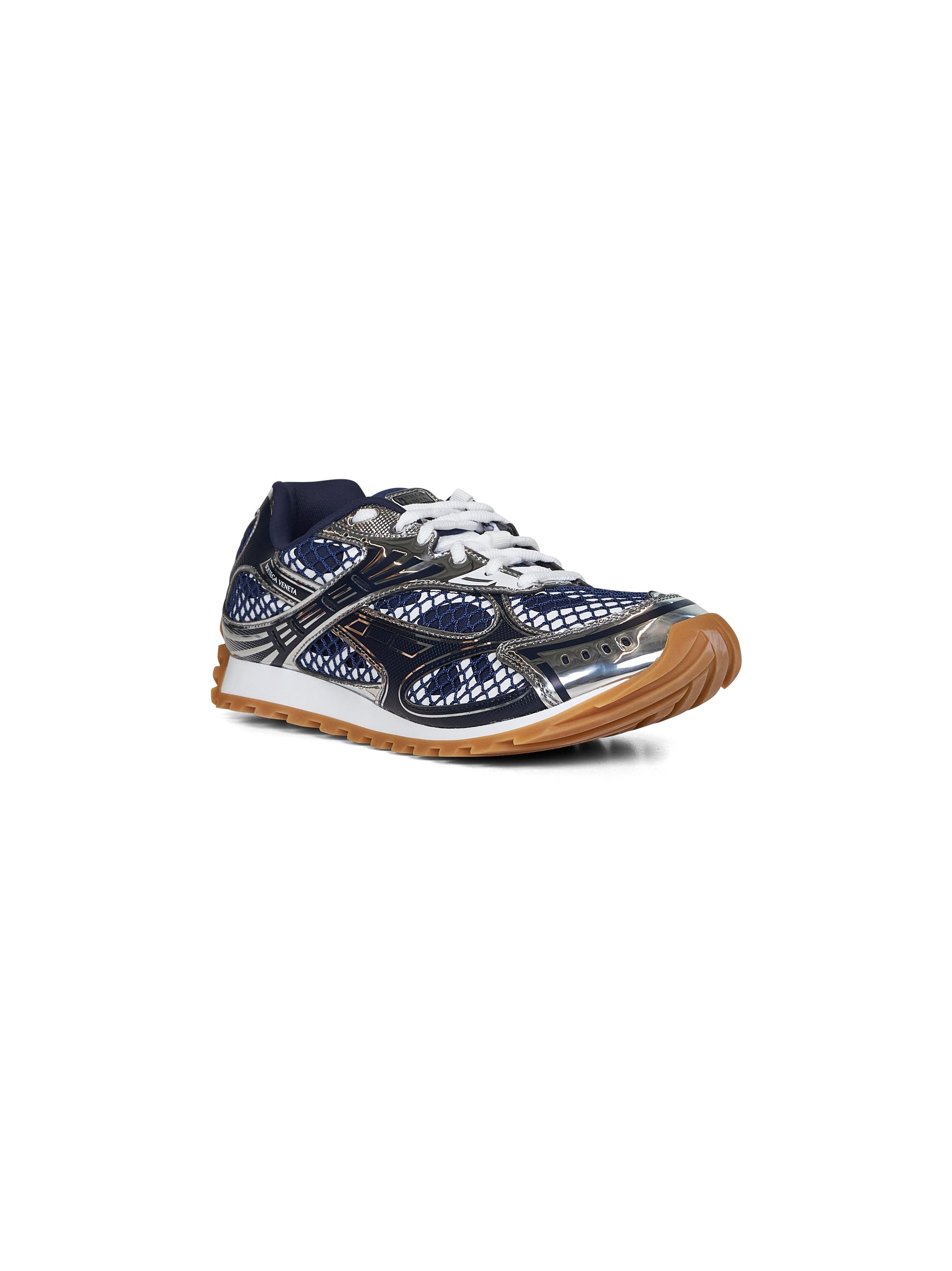 Bottega Veneta Men Blue And Silver Technical Fabric And Mesh Orbit Sneakers BOTTEGA VENETA