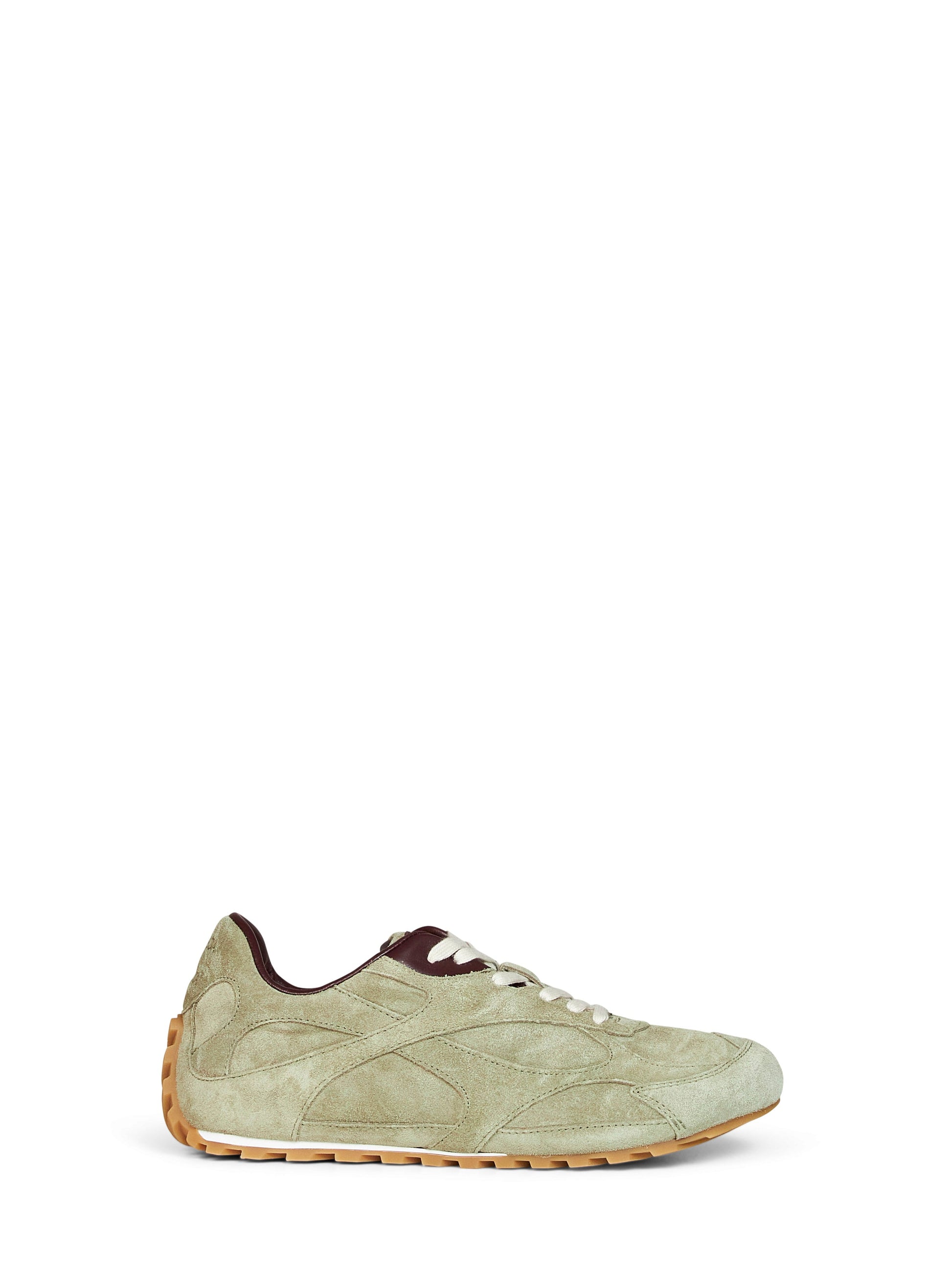 Bottega Veneta Women Travertine Suede Orbit Flash Low-Top Sneakers BOTTEGA VENETA