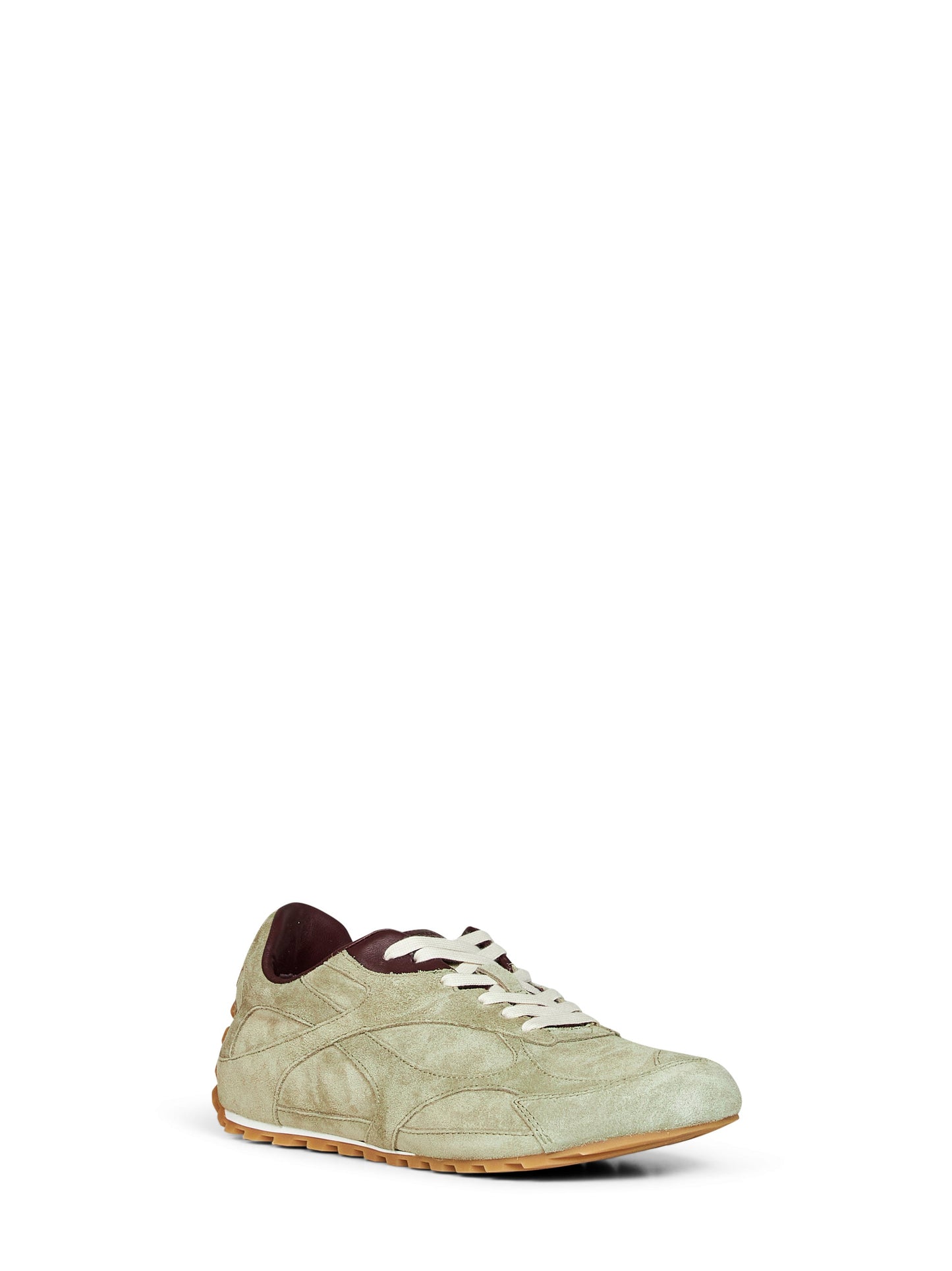 Bottega Veneta Women Travertine Suede Orbit Flash Low-Top Sneakers BOTTEGA VENETA