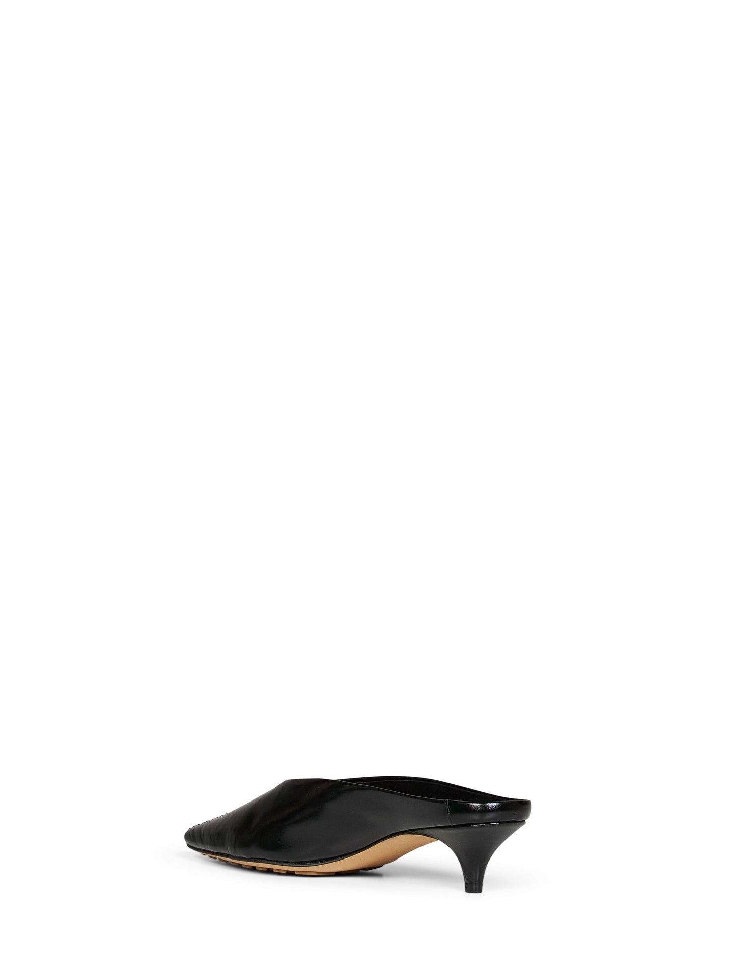 Bottega Veneta Women Black Shiny Leather Vesta Mule Pumps BOTTEGA VENETA