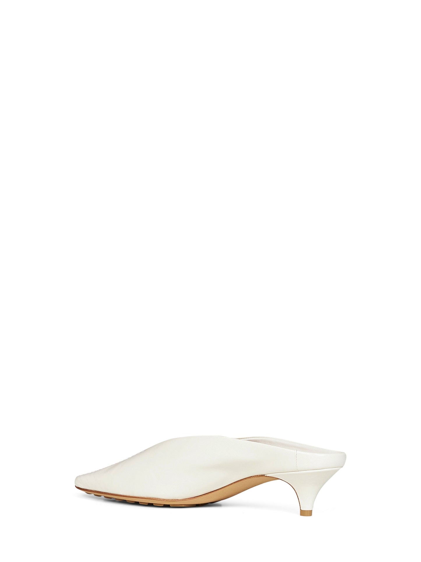 Bottega Veneta Women Alabaster Shiny Leather Vesta Mule Pumps BOTTEGA VENETA