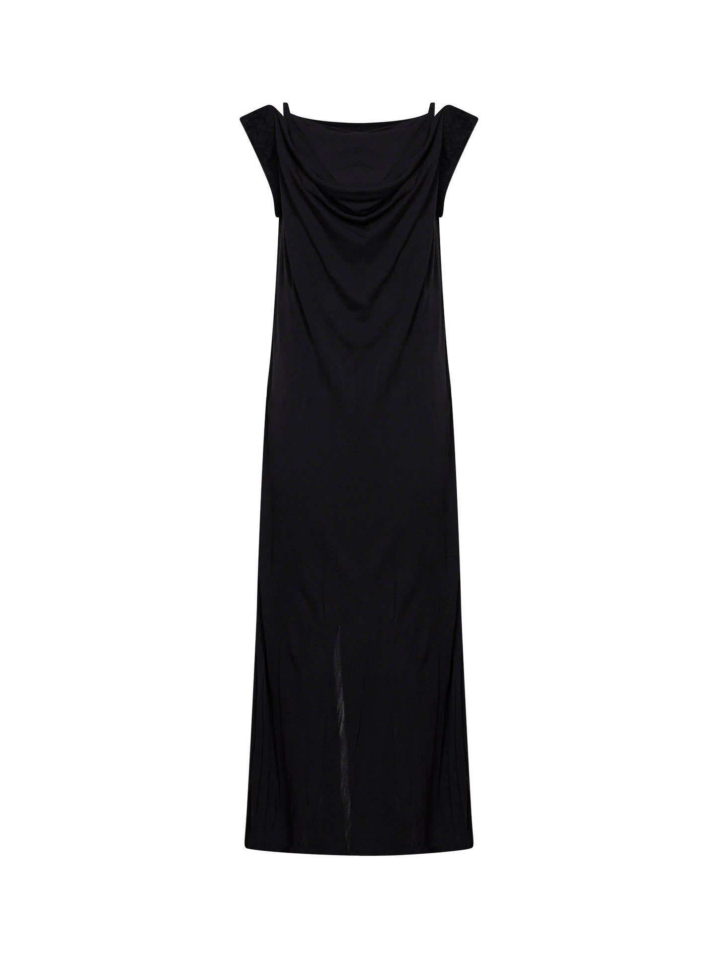 Bottega Veneta Women Black Viscose Crêpe Jersey Long Dress BOTTEGA VENETA
