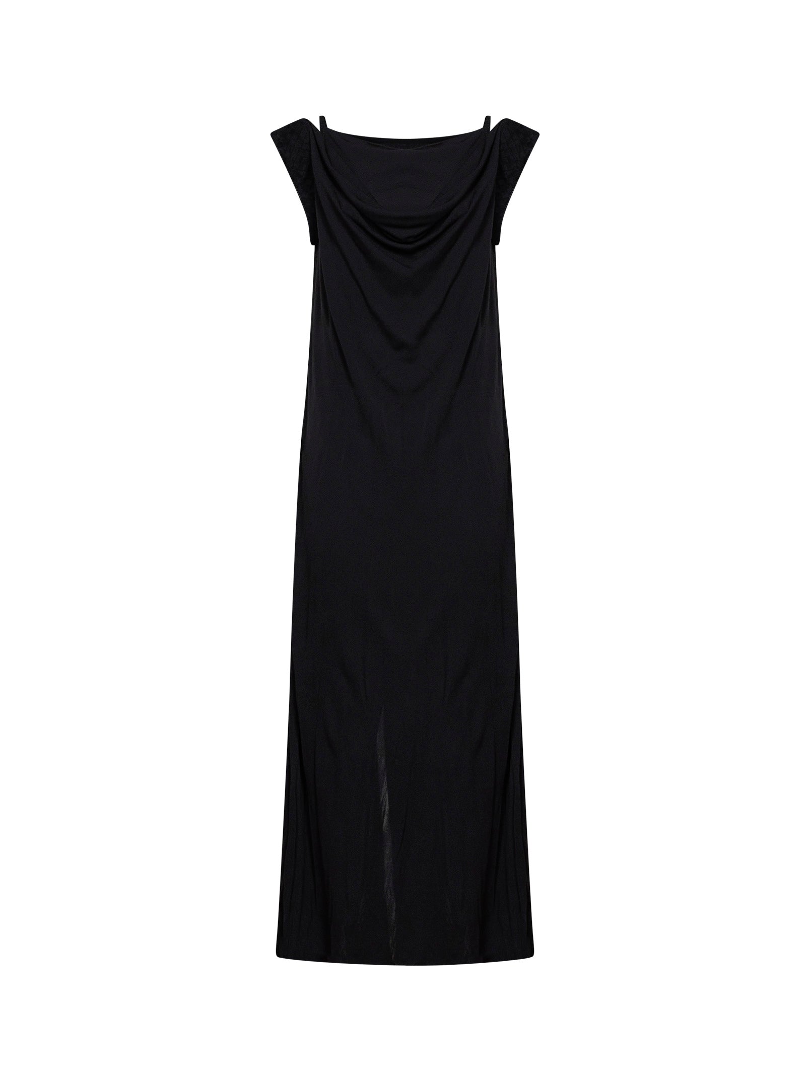 Bottega Veneta Women Black Viscose Crêpe Jersey Long Dress BOTTEGA VENETA