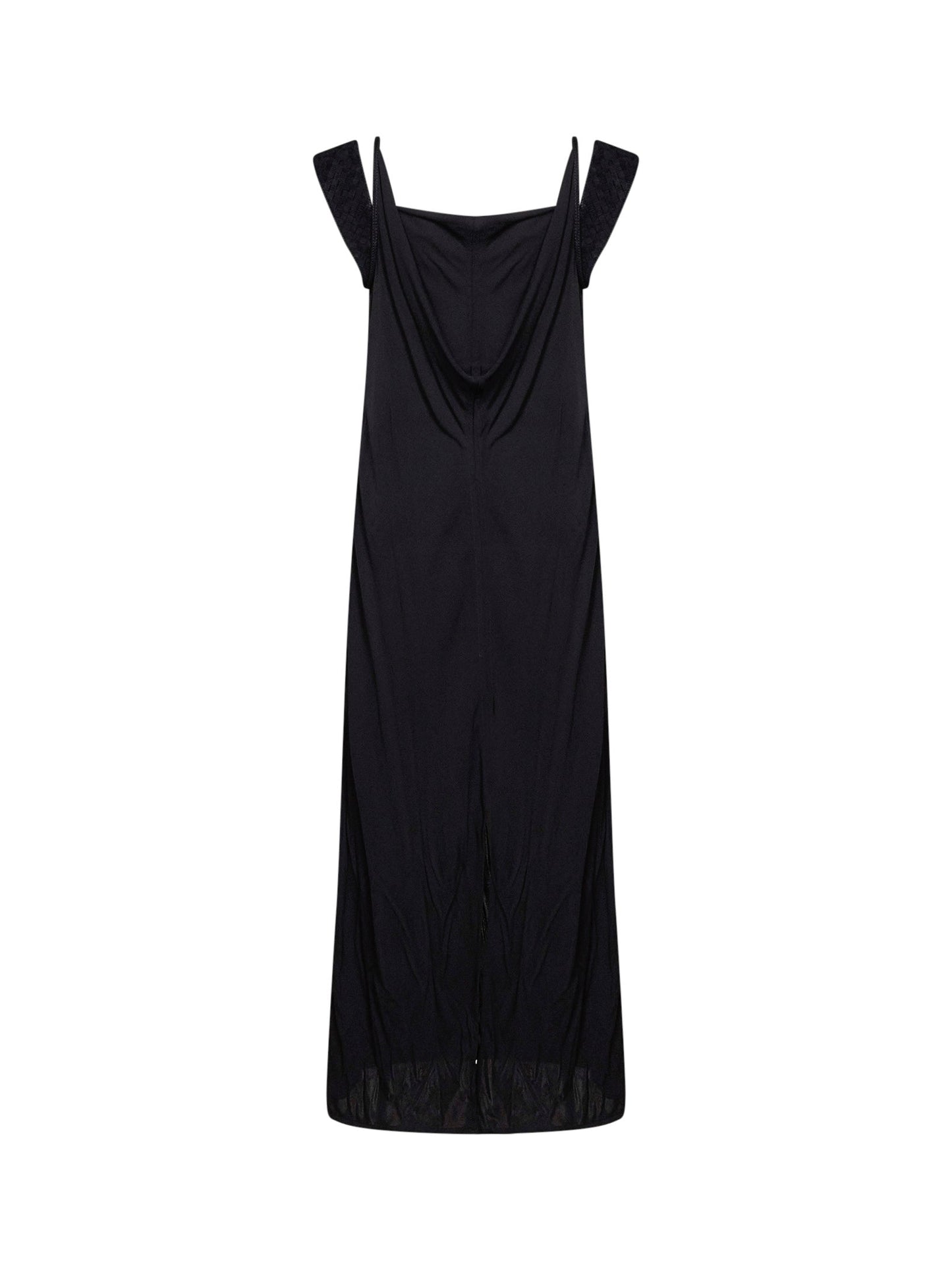 Bottega Veneta Women Black Viscose Crêpe Jersey Long Dress BOTTEGA VENETA