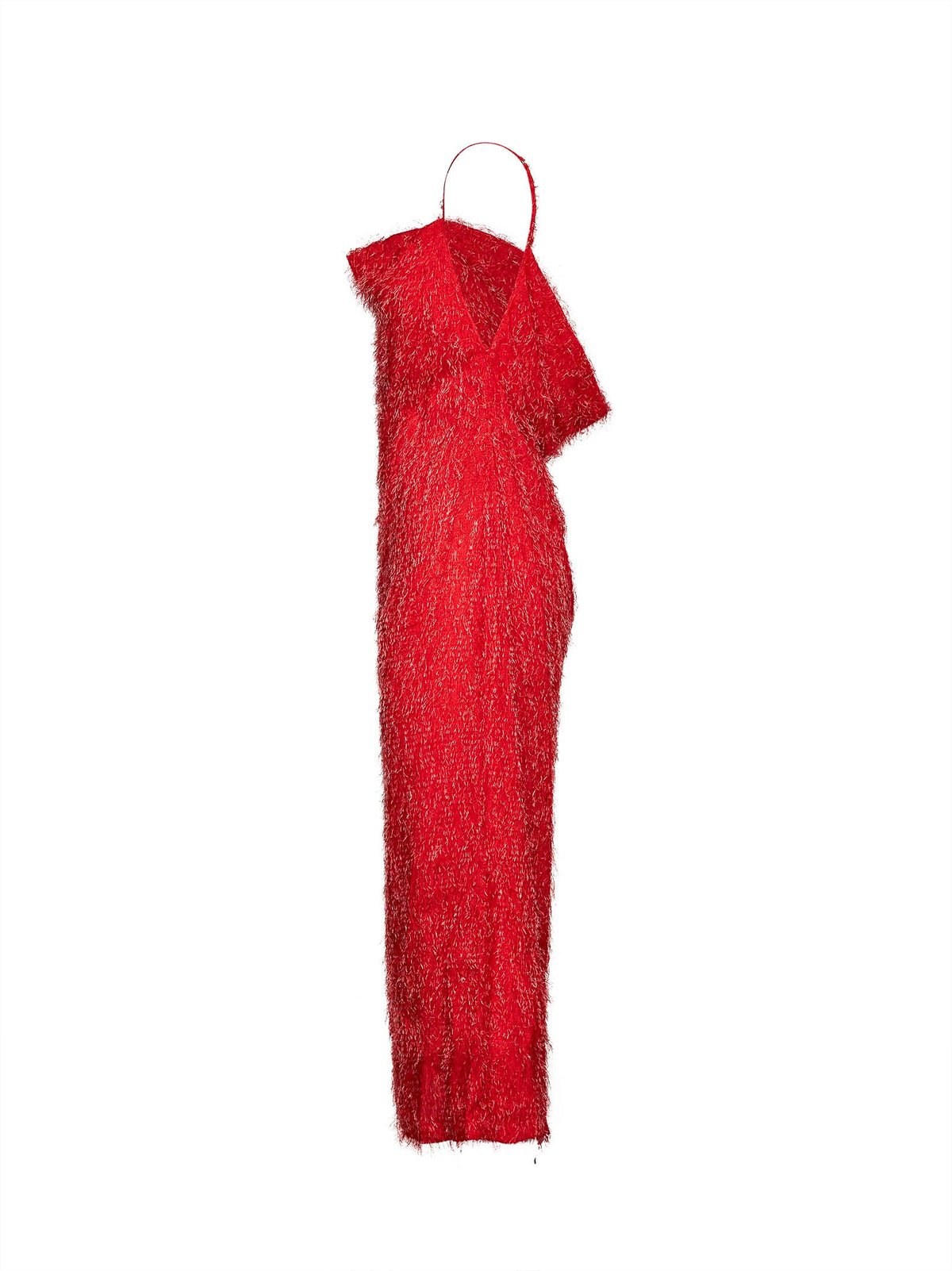 Bottega Veneta Women Flash Red Viscose Fil Coupé Midi Dress BOTTEGA VENETA