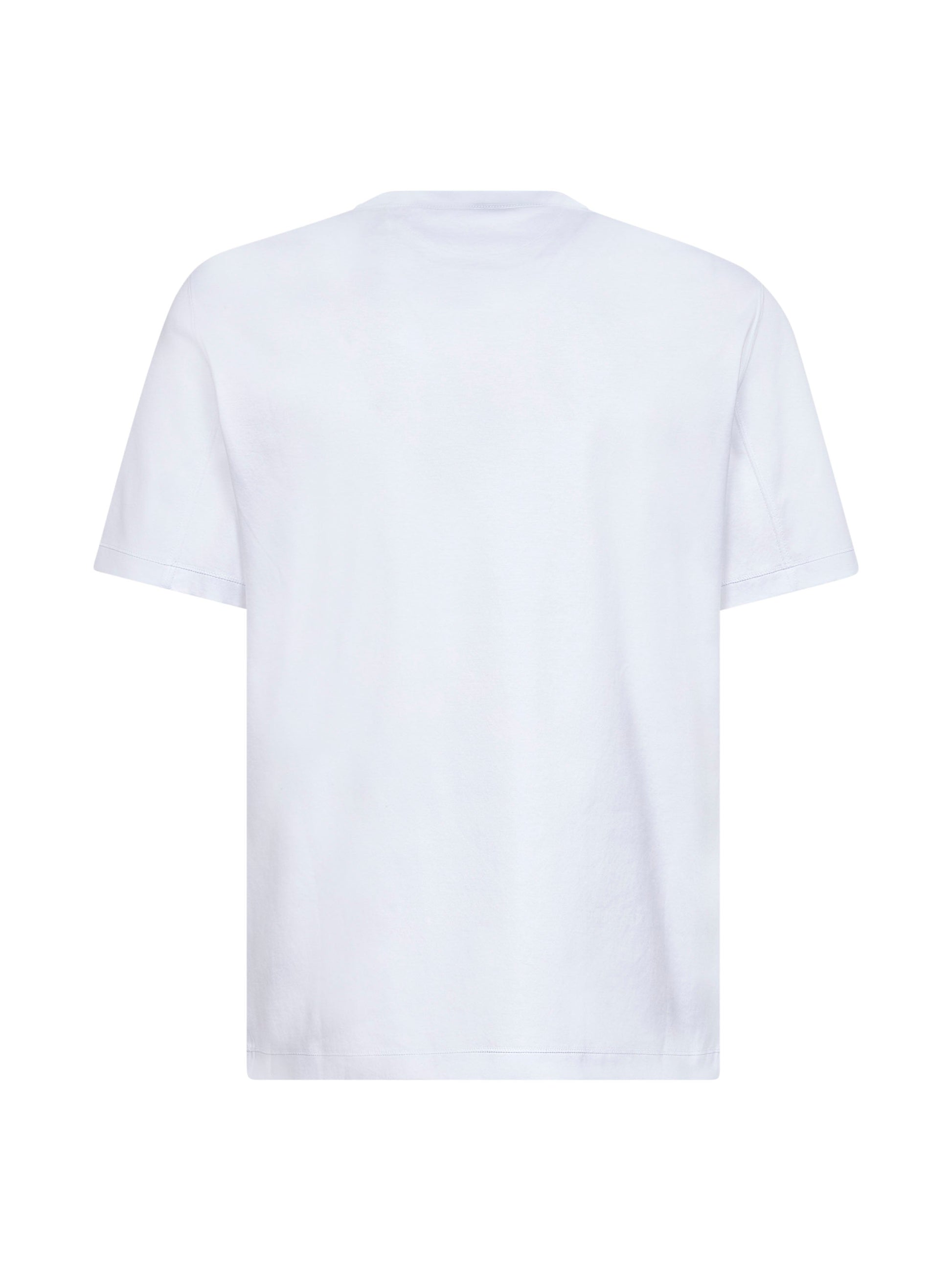 Brunello Cucinelli Men White Solomeo Crest Crewneck T-Shirt BRUNELLO CUCINELLI