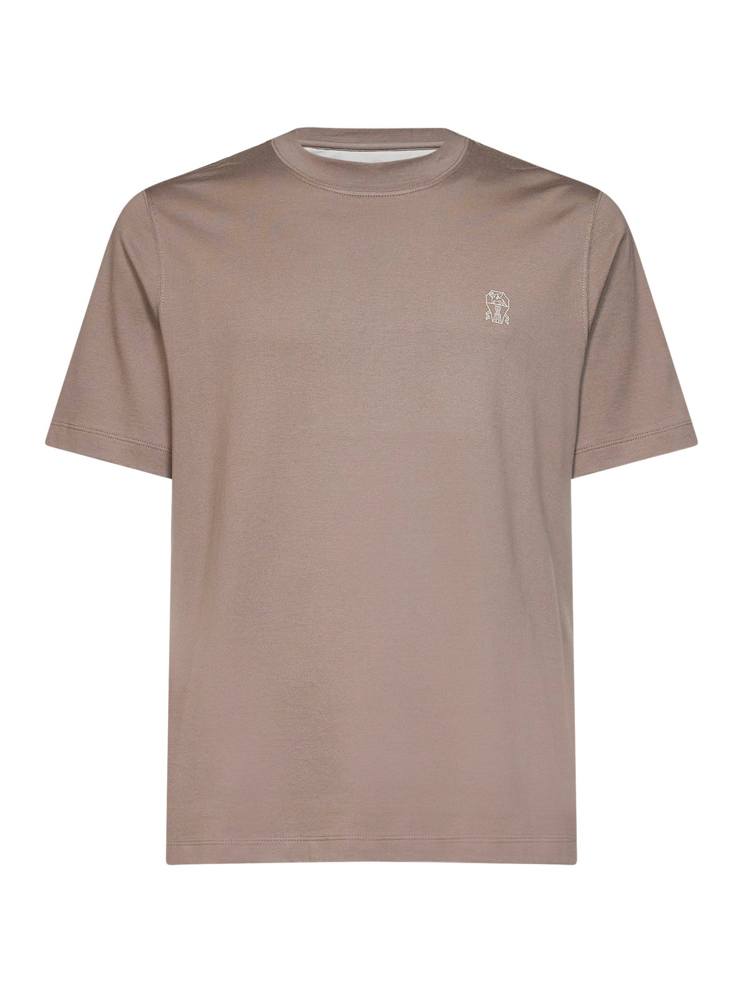 Brunello Cucinelli Men Rock Cotton Jersey Logo Crewneck T-Shirt BRUNELLO CUCINELLI