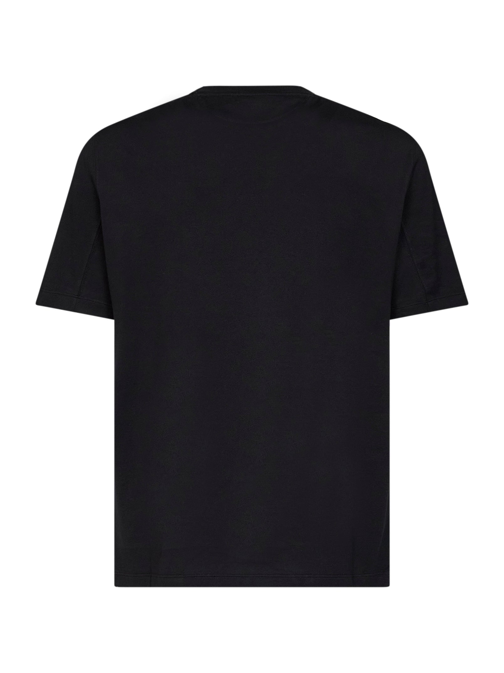 Brunello Cucinelli Men Black Cotton Jersey Logo Crewneck T-Shirt BRUNELLO CUCINELLI